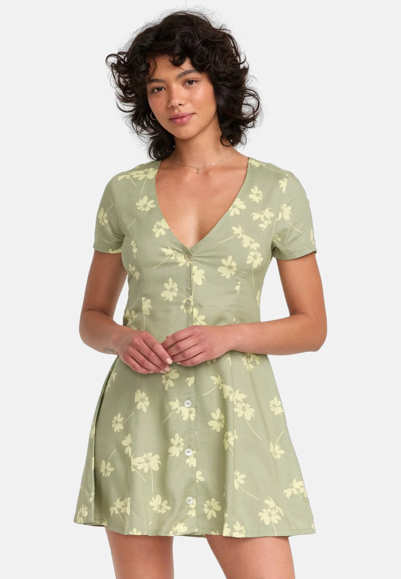 RVCA Understated Dress - Green Tea.jpeg