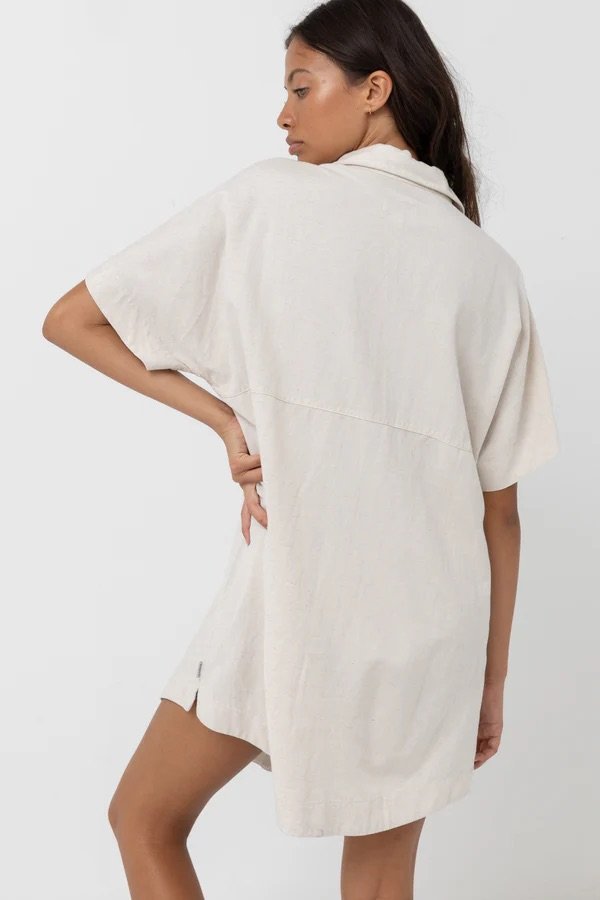 Rhythm Classic Shirt Dress - Oat3.jpeg