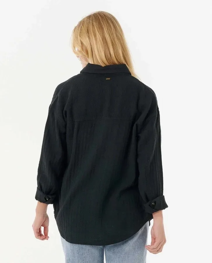 Rip Curl Oceanic Textured Shacket - Black - 1.jpeg