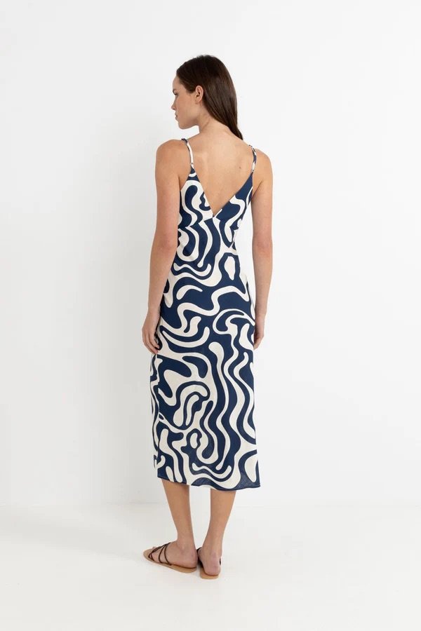 Rhythm Waverly Bias Cut Midi Dress - Ink3.jpeg