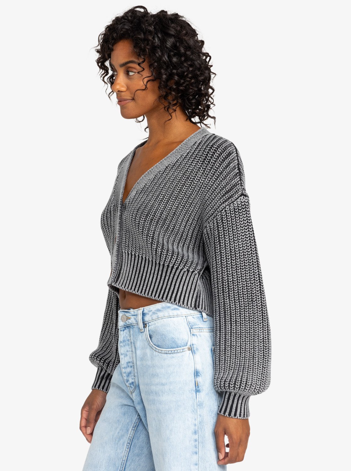 washed black roxy sundaze cardigan .jpg