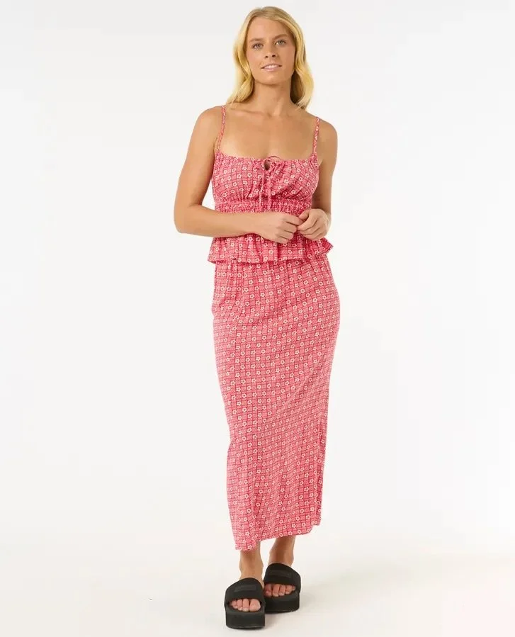 Rip Curl Cala Mayor Midi Skirt - Red.jpeg