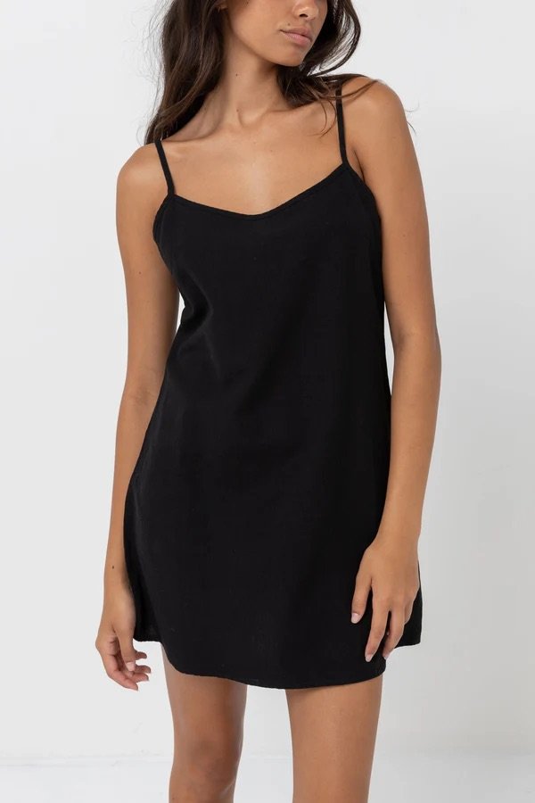 Rhythm Classic Slip Dress - Black1.jpeg