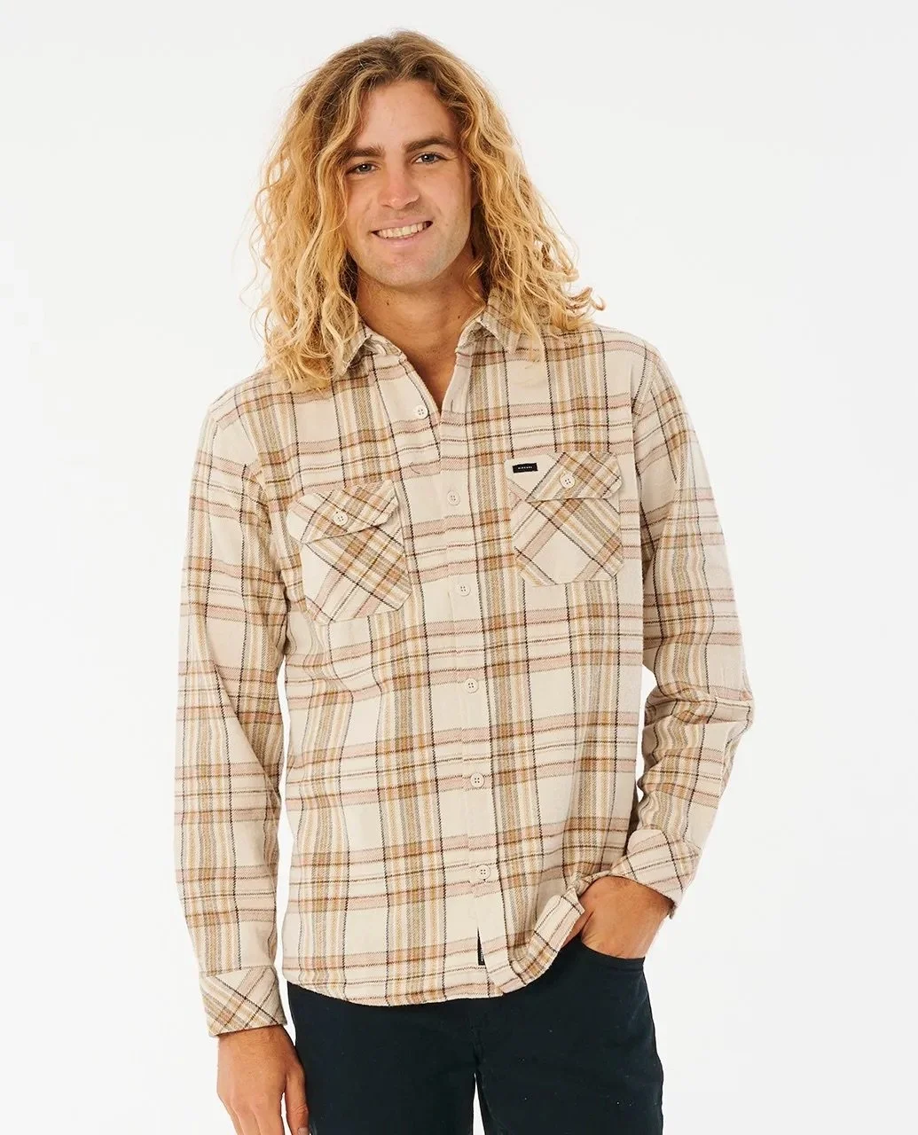 Rip Curl Premium Surf Griffin Flannel Shirt - Bone -1.jpeg