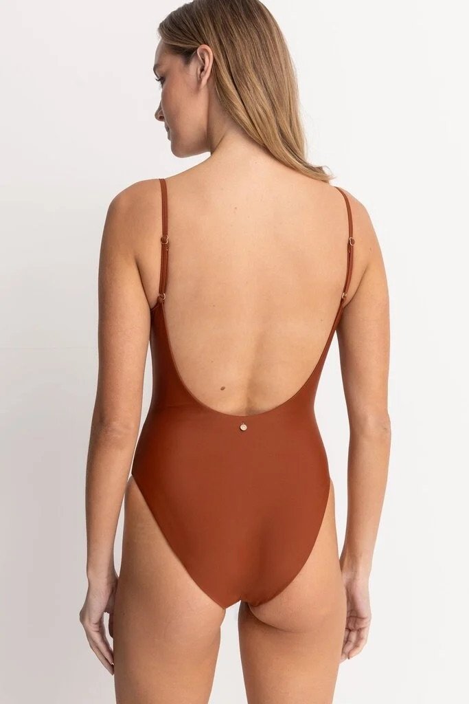 Rhythm Classic Minimal One Piece - Rust2.jpeg