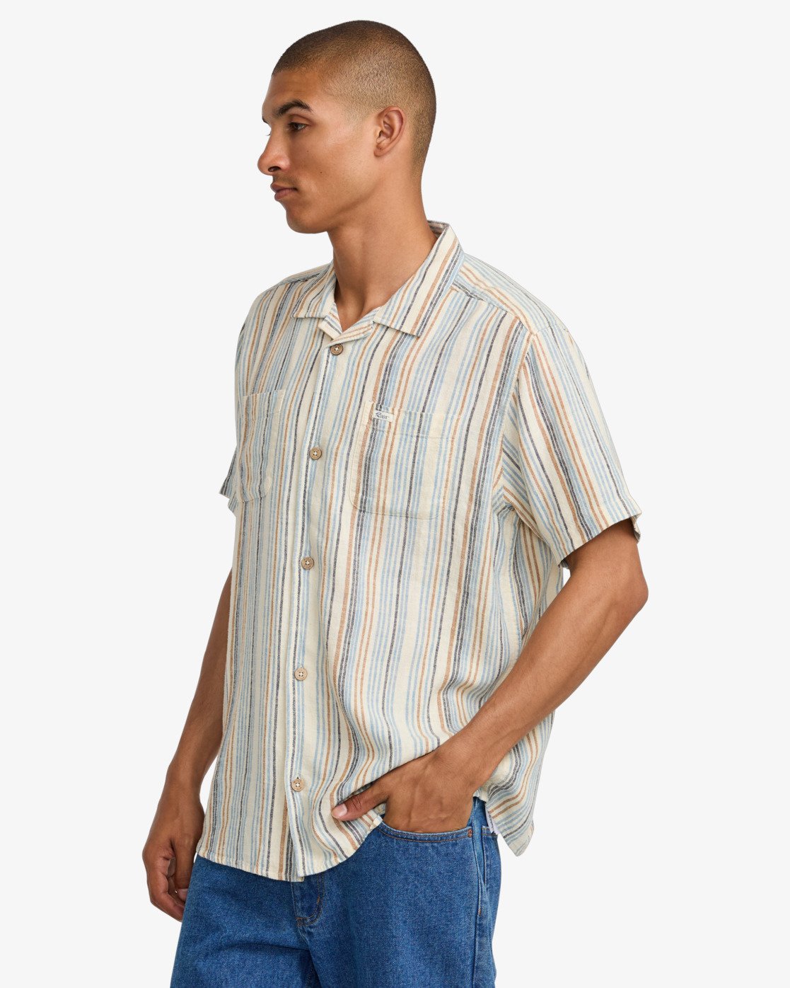RVCA Exotica Stripe Shirt - Natural