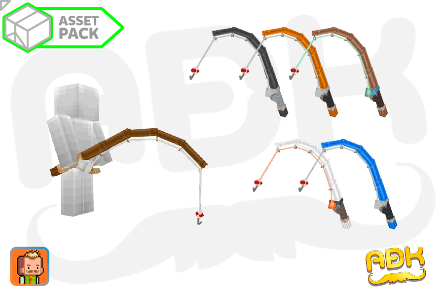 Sportline Fishing Rods - 3D Item Resourcepack — ArtsByKev Official