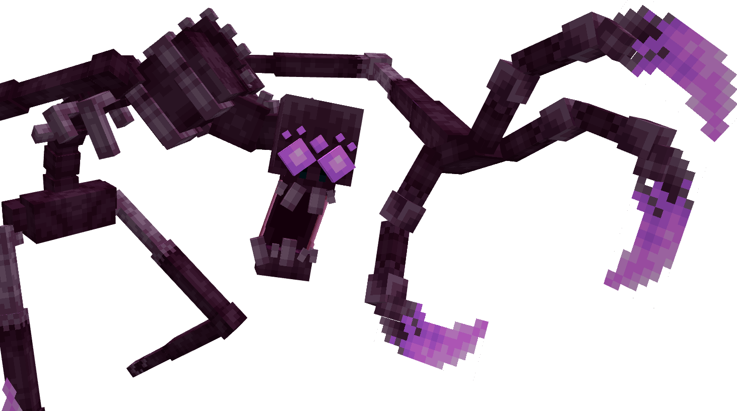 ArtsByKev's Horriffic enderman mutation clawing at the screen