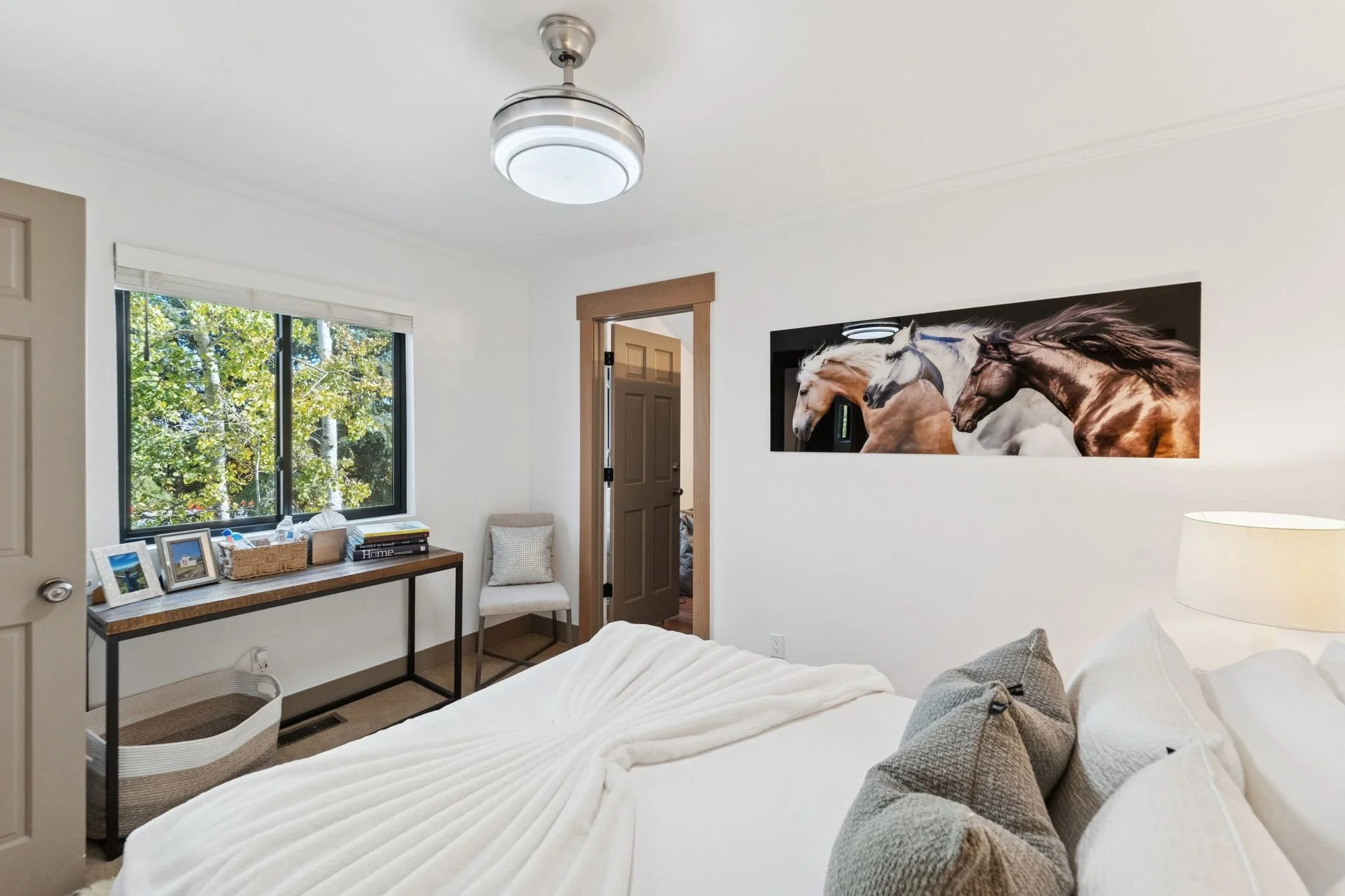 Second Floor Bedroom, King Bed, Custom Closets with Plenty of Storage. Mattress Replaced 2025.