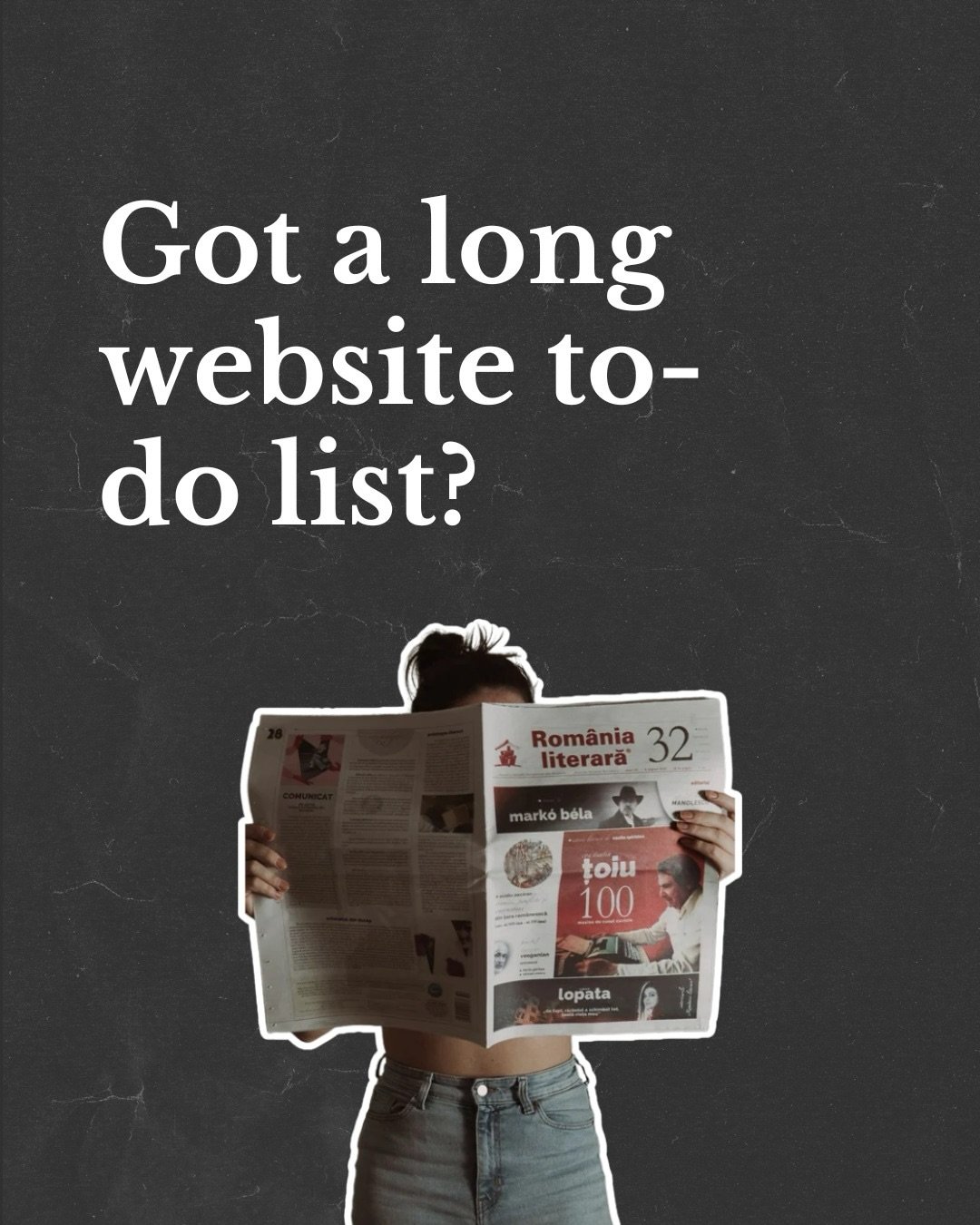 I can help you get your website to-do list done in a day, so you can get on with other important stuff 🫡

#WebsiteOptimisation #SmallBusinessOwner #IndieOxford