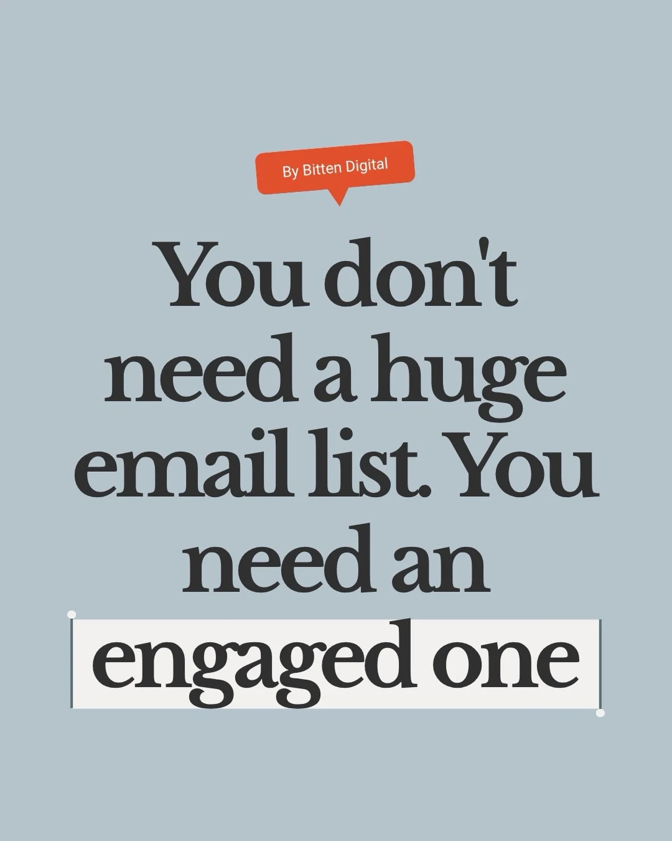 So many business owners hold back on email marketing because they think their list is &ldquo;too small&rdquo; 🤫

But vanity metrics don&rsquo;t pay the bills, conversions do!

A list of 200 engaged subscribers who trust your advice is far more profi