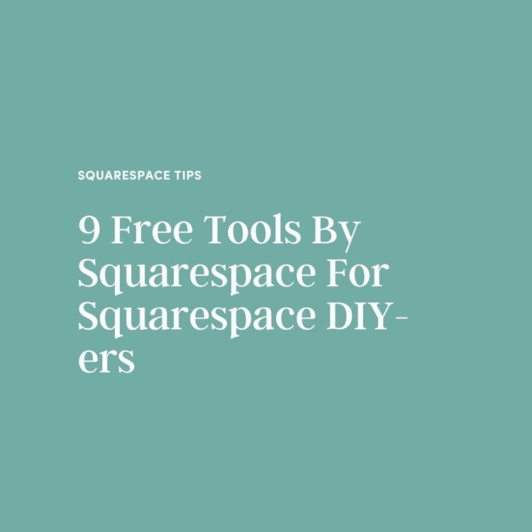 Did you know about these nine helpful (and free!) Squarespace tools that can help you build and maintain your website?

01 | Showcase: a gallery of Squarespace site designs

02 | Squarespace Blog: entrepreneur-related posts, interviews with makers

0