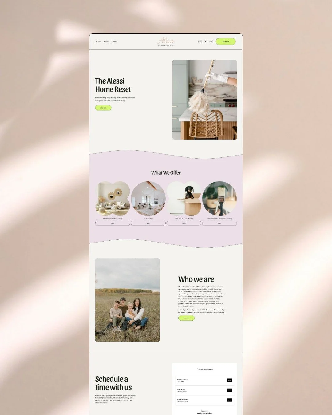 Swipe to see the before (2nd slide) and after (1st slide).

Danisha had done ALL the heavy lifting of working on her business, thinking through how she wanted to put everything together, presenting her services, pricing, delivery and all the things t