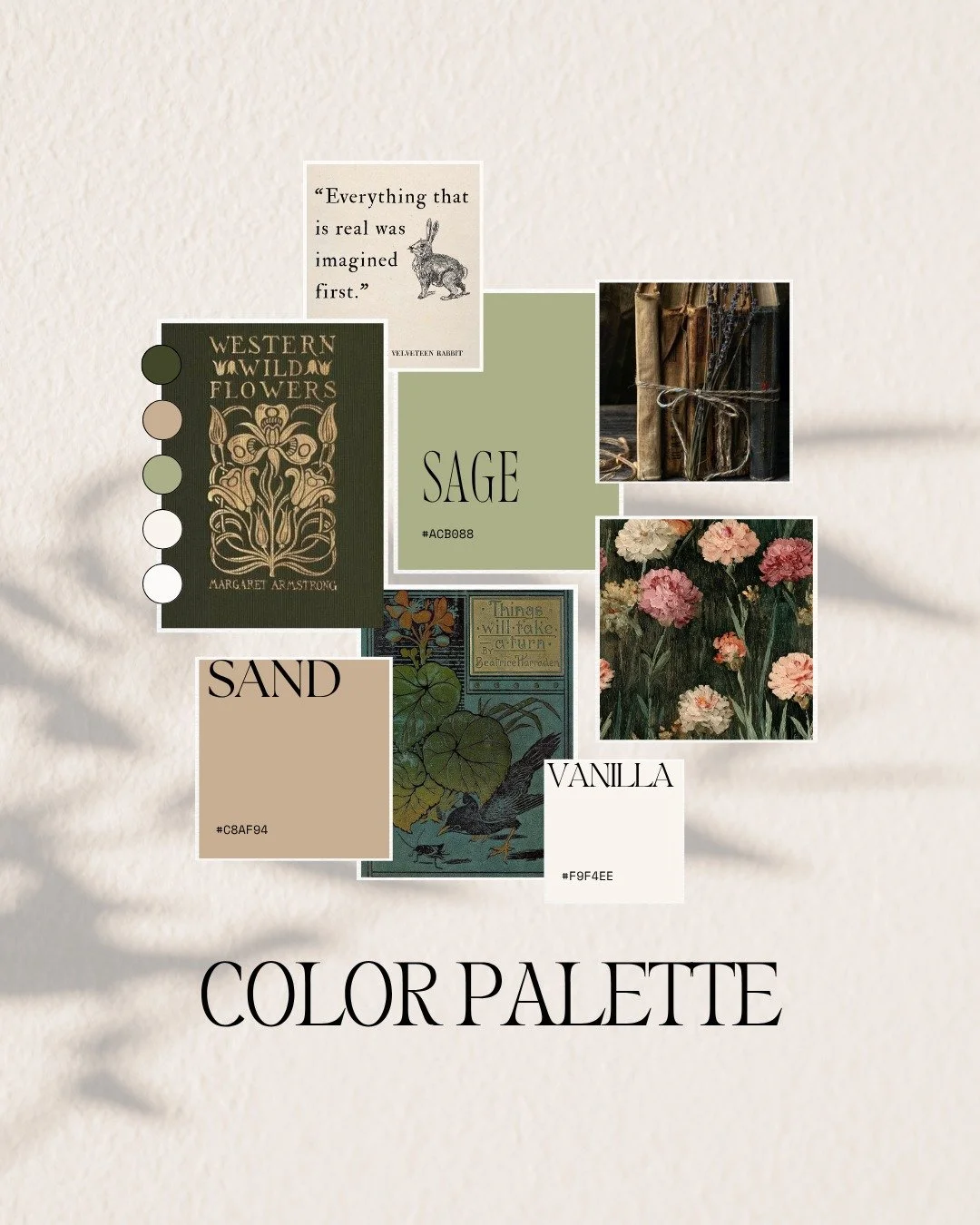 New site design loading: delightfully inspired by vintage books and botanicals, art deco lettering and earthy hues.