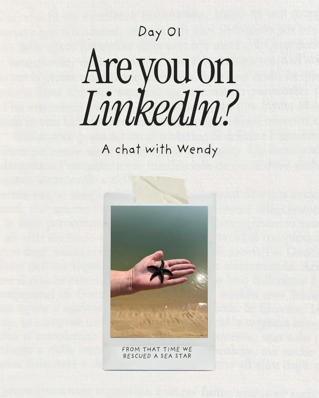Where do you usually start when trying to figure something out?

I ask my friends.

So I asked Wendy, my long (LONG) time bestie what she would do if she had to focus on marketing her business. And her first question to me was: "Are you on Linke