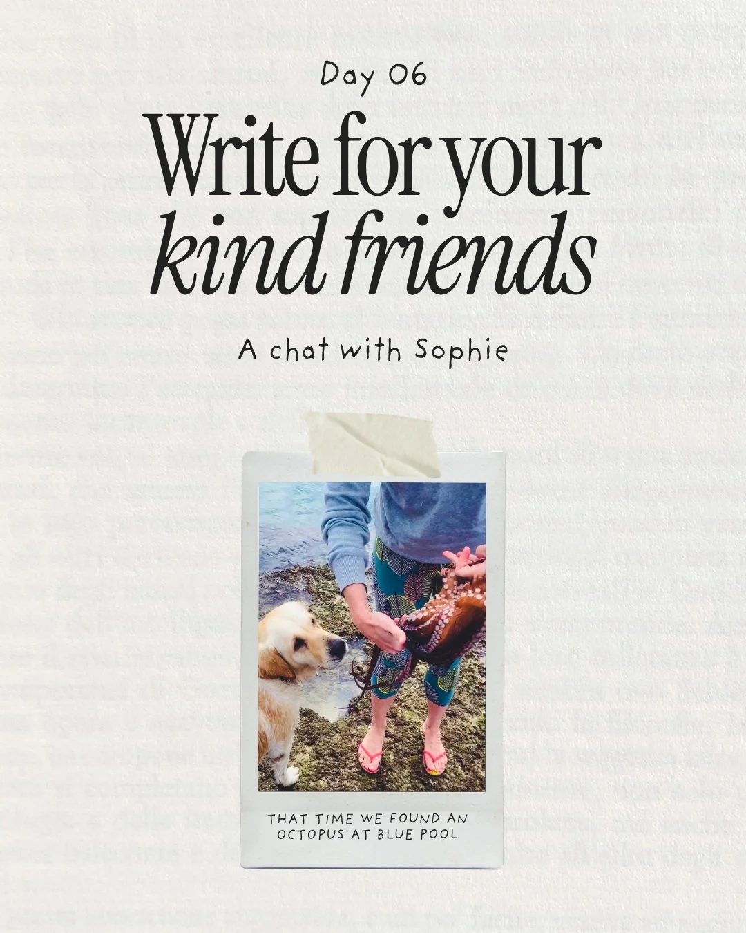 On day six of chatting to real humans about marketing things, I called Soph and we talked about what&rsquo;s going on with me, and what I need to change, adapt, let go of, or try out. 

Remember how we got here? 🫠

I&rsquo;ve recently woken up to th