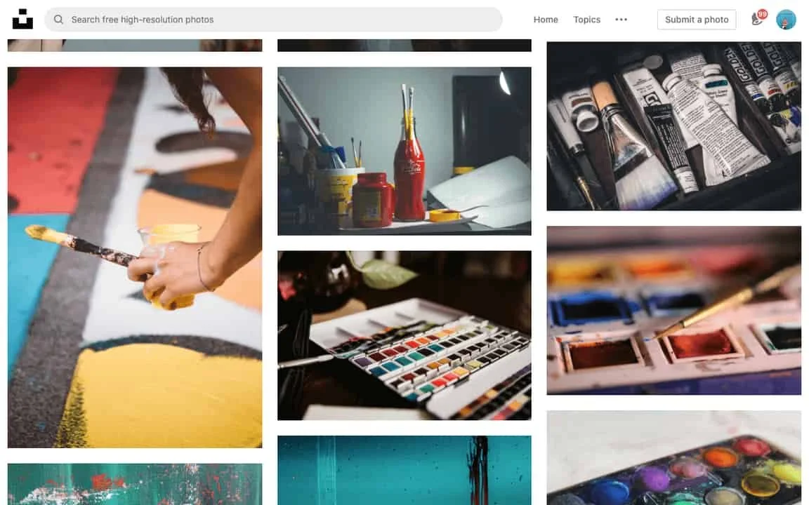 bold artist colour palette