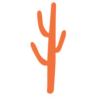 Illustration of a botanical branch with blue leaves and an orange circular fruit or flower at the top left.