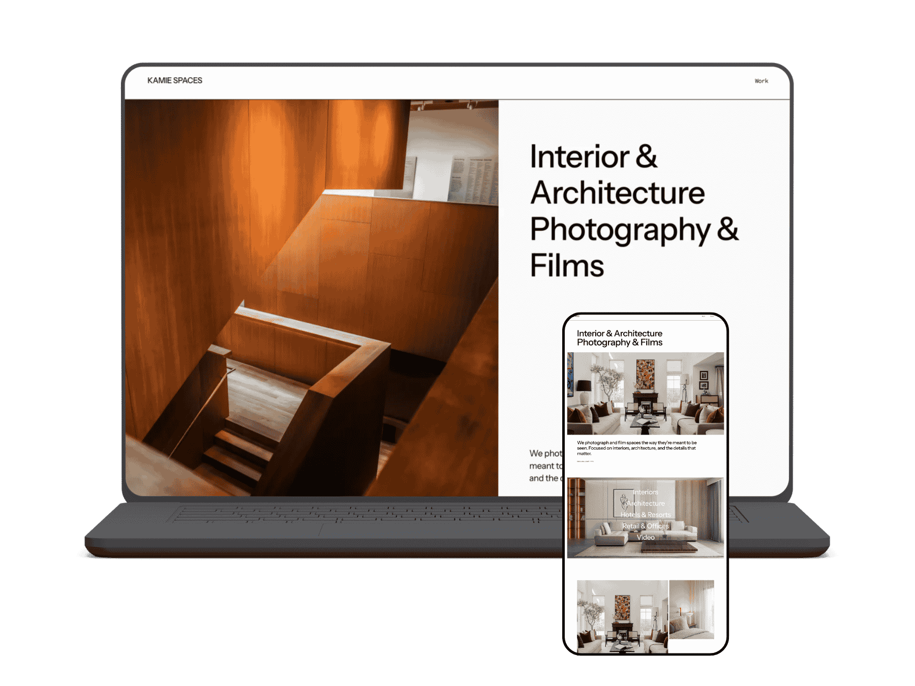 Interiors photographer Kamie needed an update for his UAE-based agency.