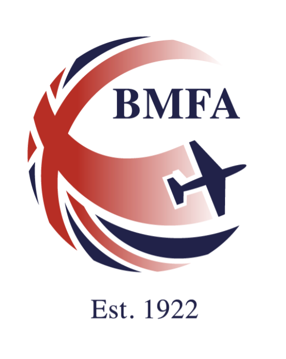 Logo of the BMFA, the British Model Flying Association to show Lewis Whyld is a member of the body.
