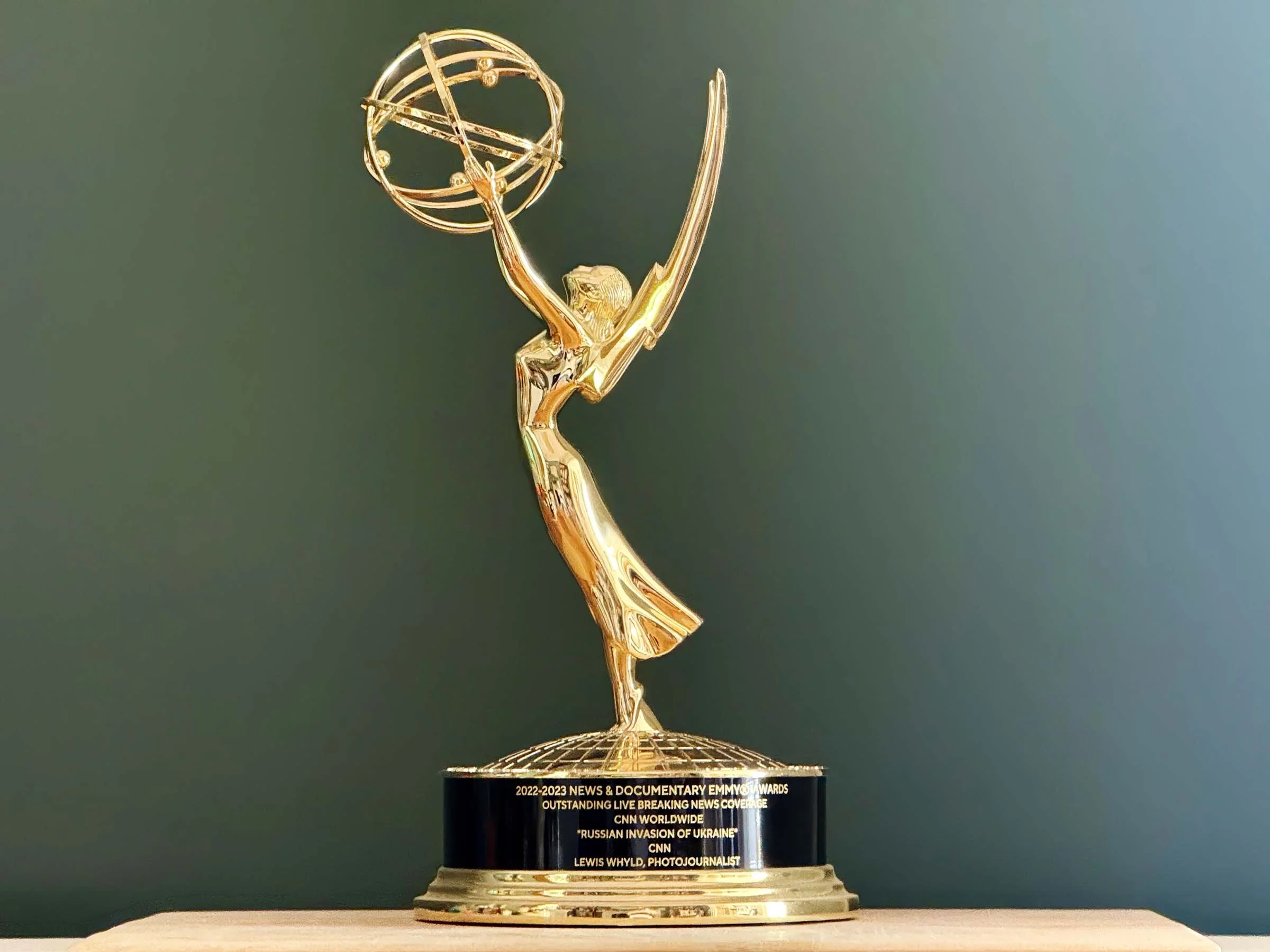 News & Documentary Emmy Award presented for CNN’s coverage of the Russian invasion of Ukraine, recognising Outstanding Live Breaking News Coverage featuring Lewis Whyld’s photojournalism and drone cinematography.