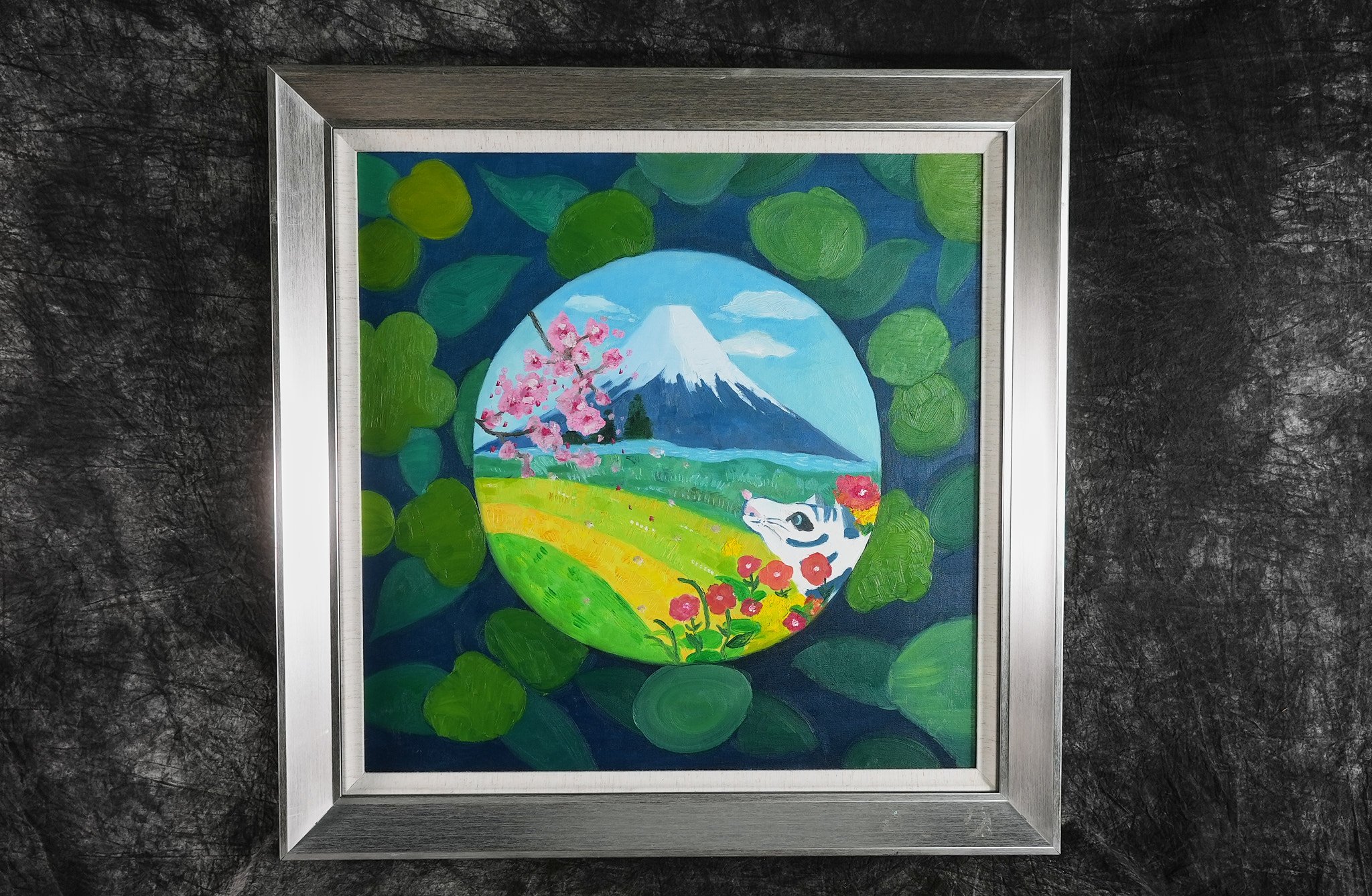 "The 37th view of Mount Fuji" by Angelina Liu
Oil on canvas
60 x 60
Starting bid: 800 RMB
