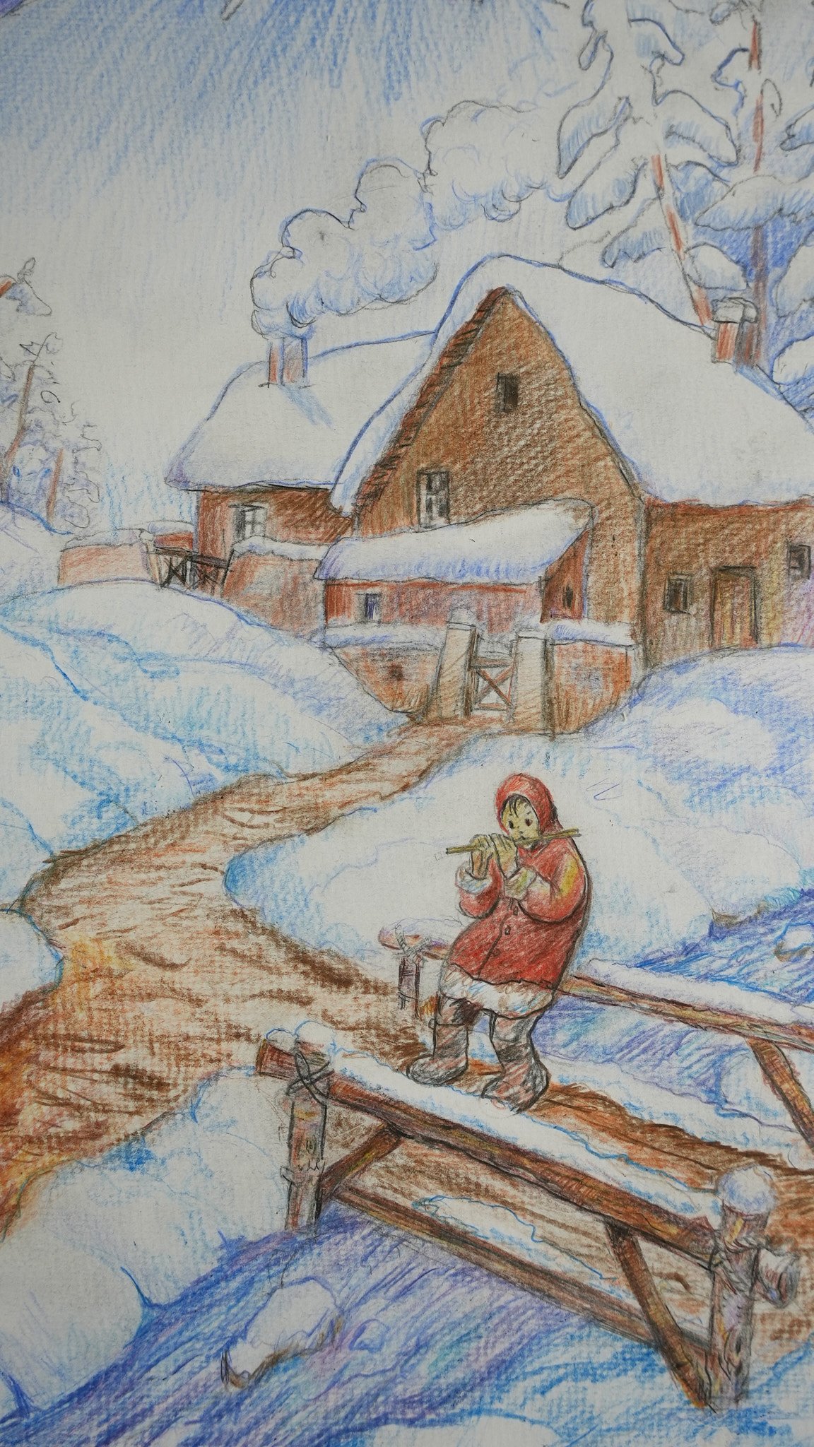 "Snowscape" by William Feng
Color pencil
Starting bid: 300 RMB