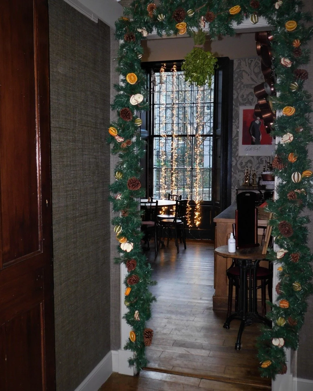 Christmas in the restaurant is always lively and full of good conversations and happy times and the smell of delicious cooking. All December we serve our three course Christmas menu for &pound;65 per person.

For private groups of 25 or more we still