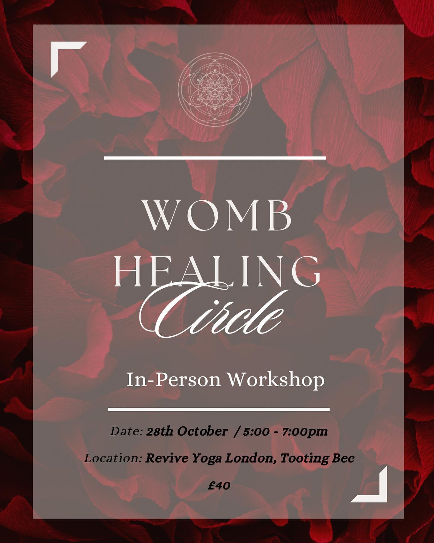 Join us for a magical evening of womb healing in Tooting Bec on Saturday 28th October 5-7pm. 

We will dive deep into reawakening our wombs under the energy of the Full Moon in Taurus. In a safe circle of likeminded women, we will be nourishing our b