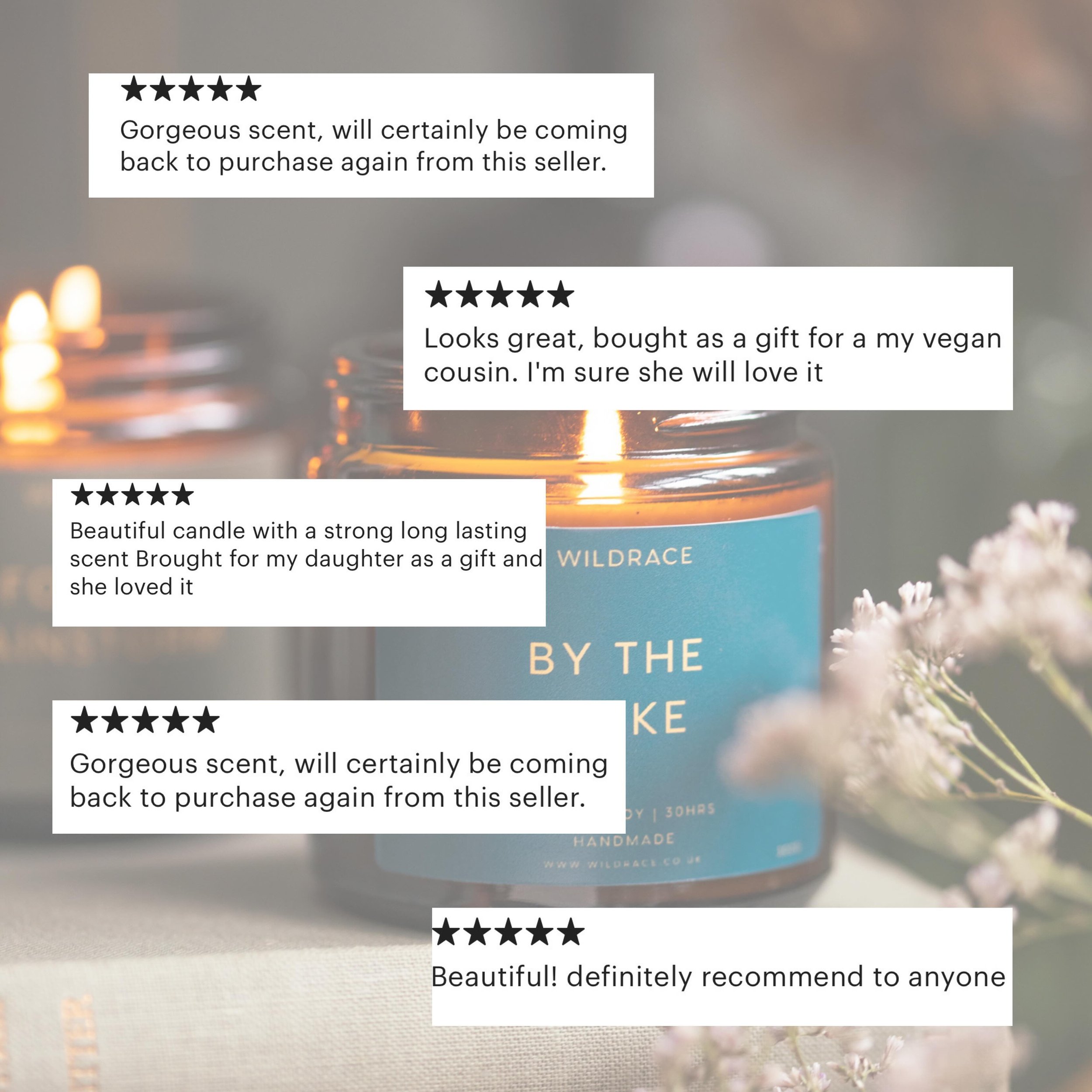 We love 5-star reviews ⭐️⭐️⭐️⭐️⭐️

Did you know we have over 300 5-star reviews across all our selling platforms 🙌

#candlebusiness #candlemakers #wildrace #smallbusinessgrowth