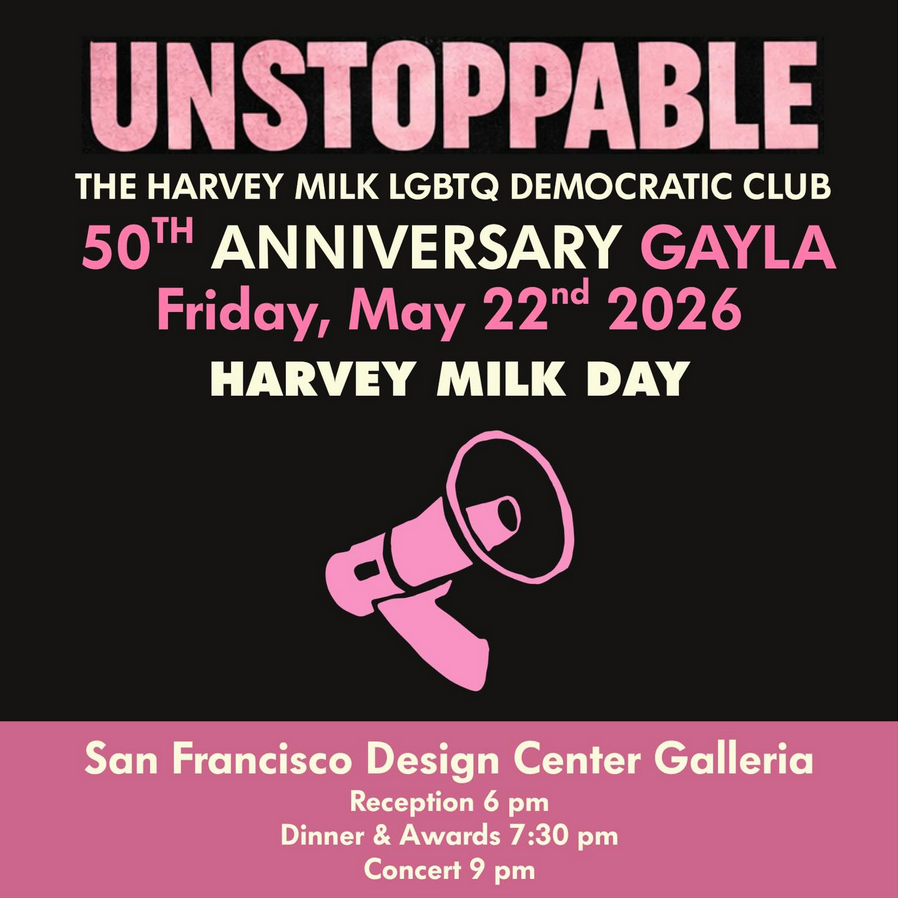 Volunteer for the Harvey Milk LGBTQ+ Democratic Club's 50th Anniversary