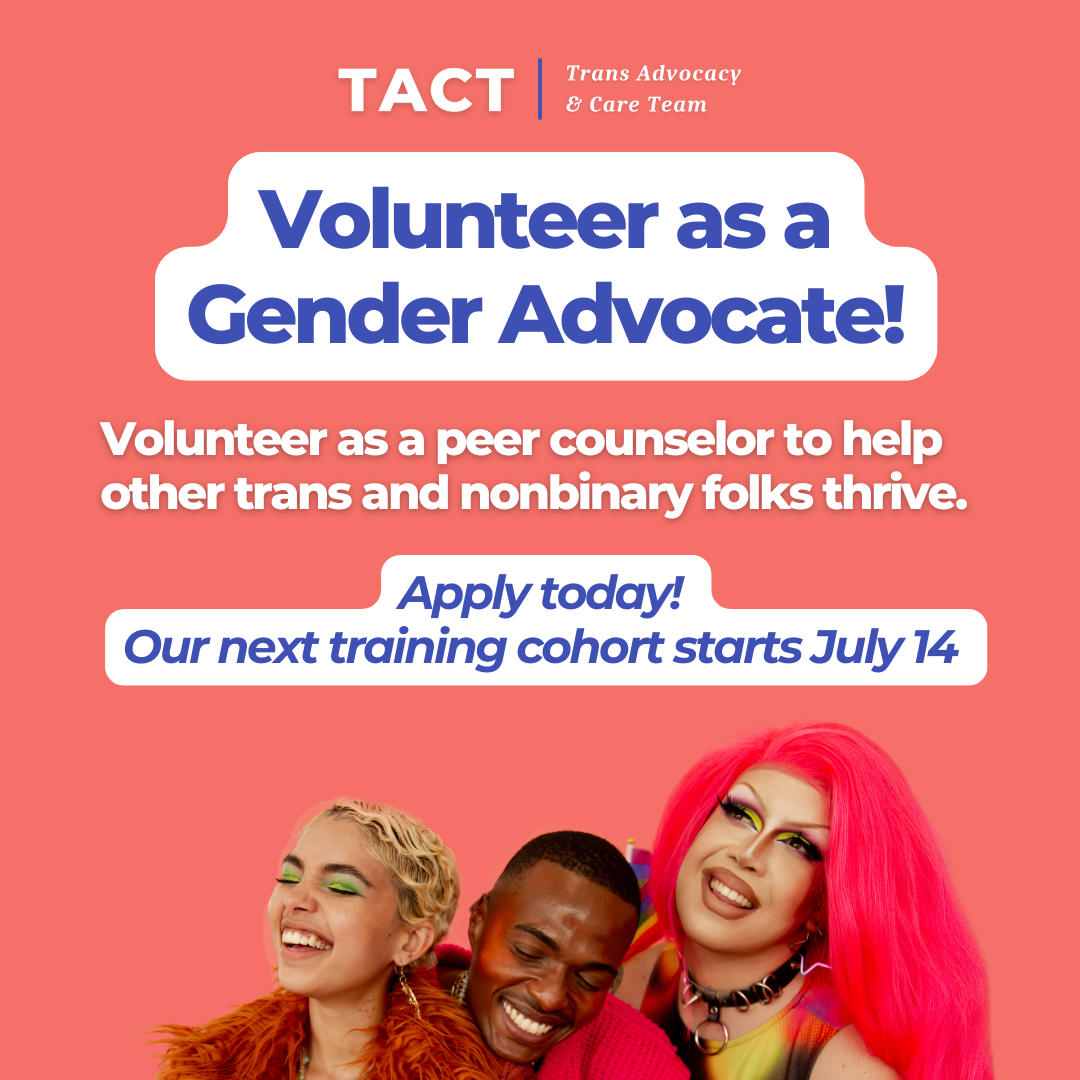 Volunteer with TACT to Be a Gender Advocate