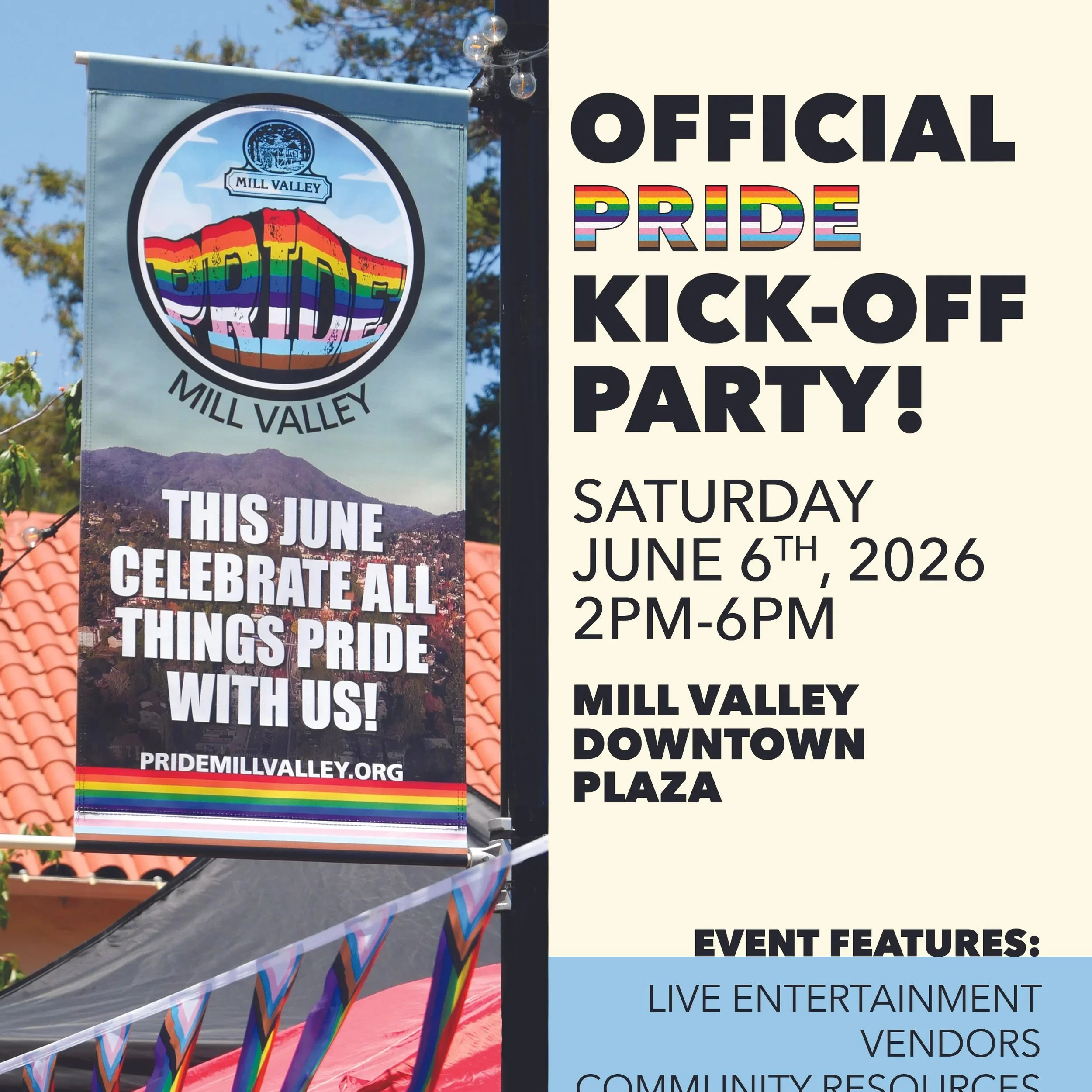 Attend the Official Mill Valley Pride Kick-Off Party! 