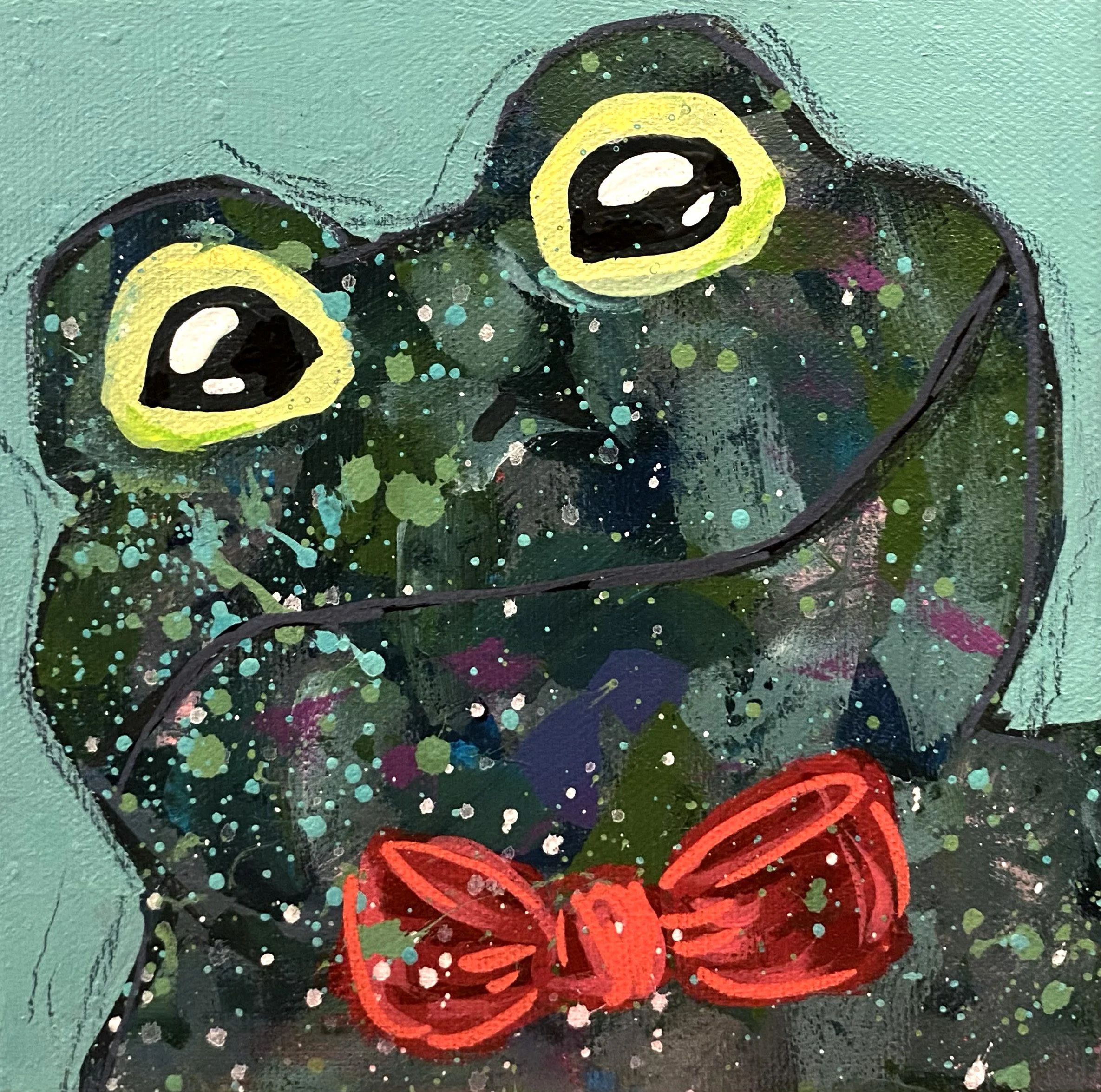 "Charlie", 6x6 original painting on canvas