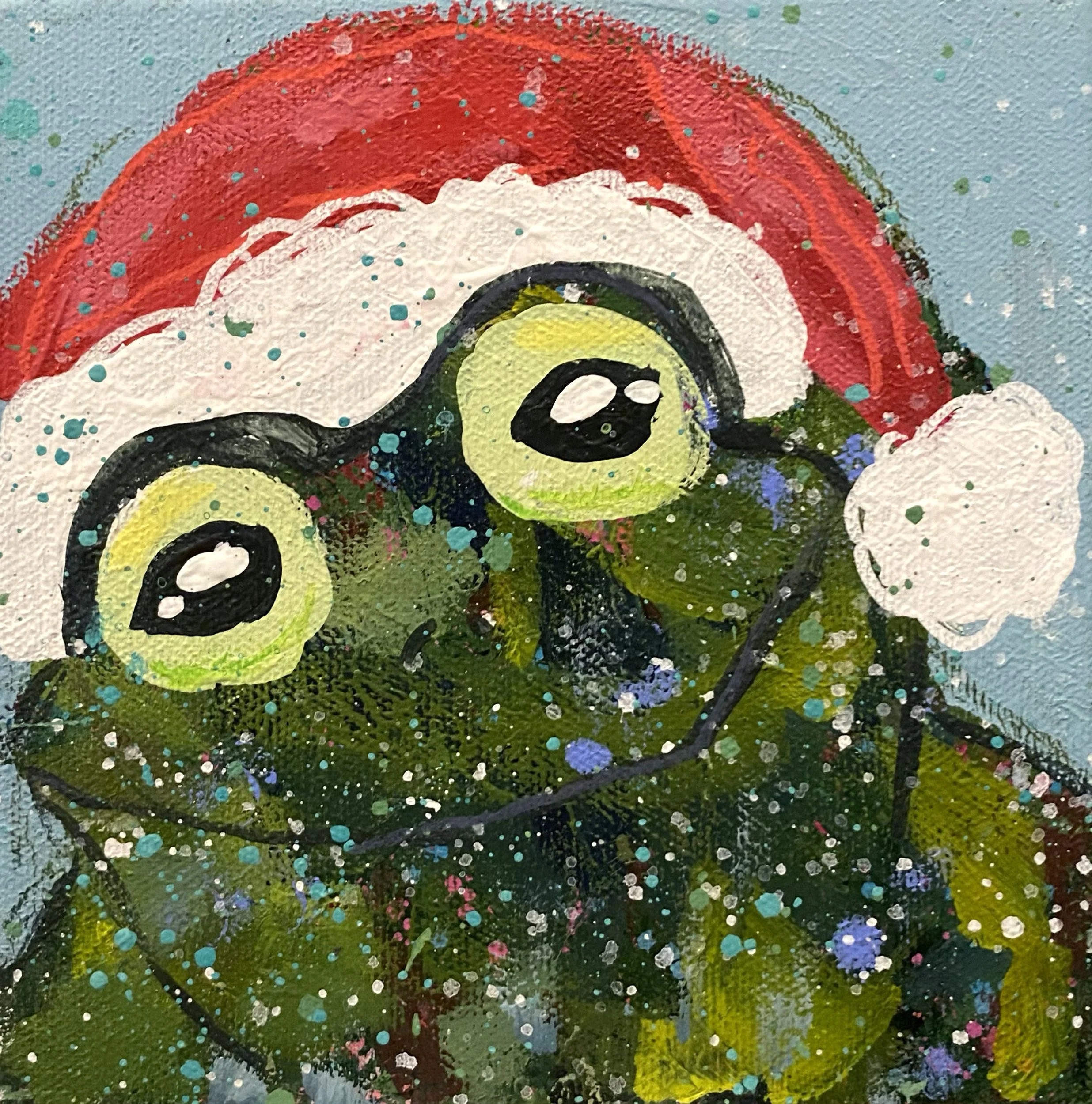 "Buddy", 6x6 original painting on canvas