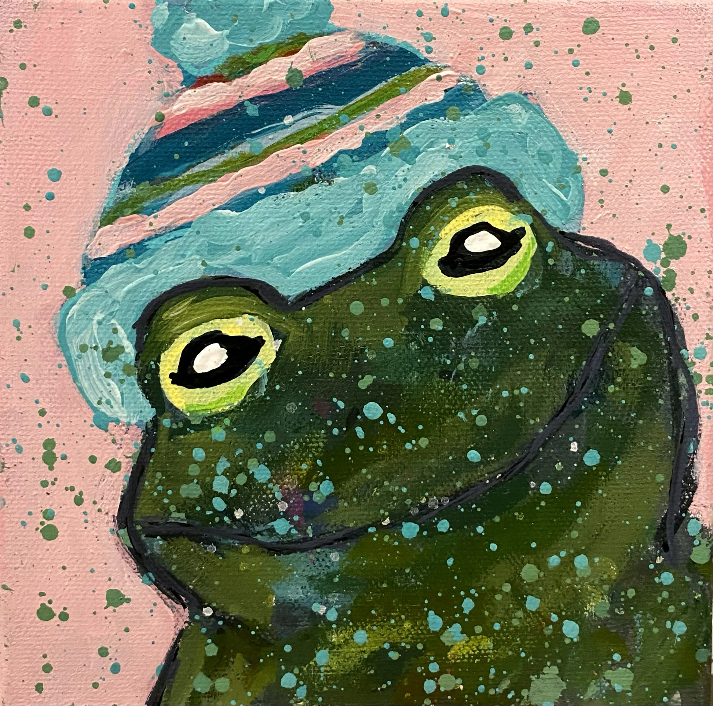 "Juniper", 6x6 original painting on canvas