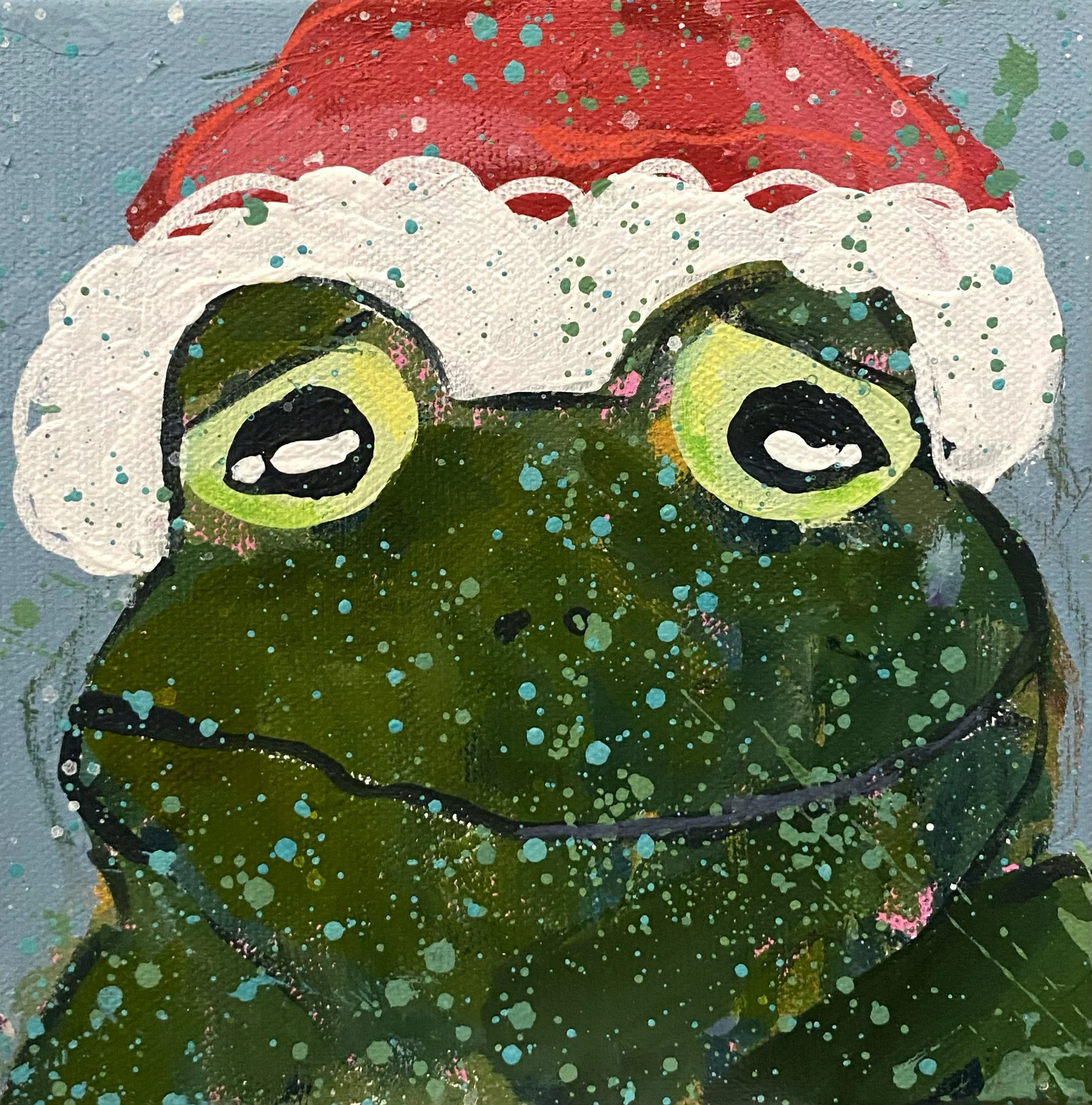 "Gus", 6x6 original painting on canvas