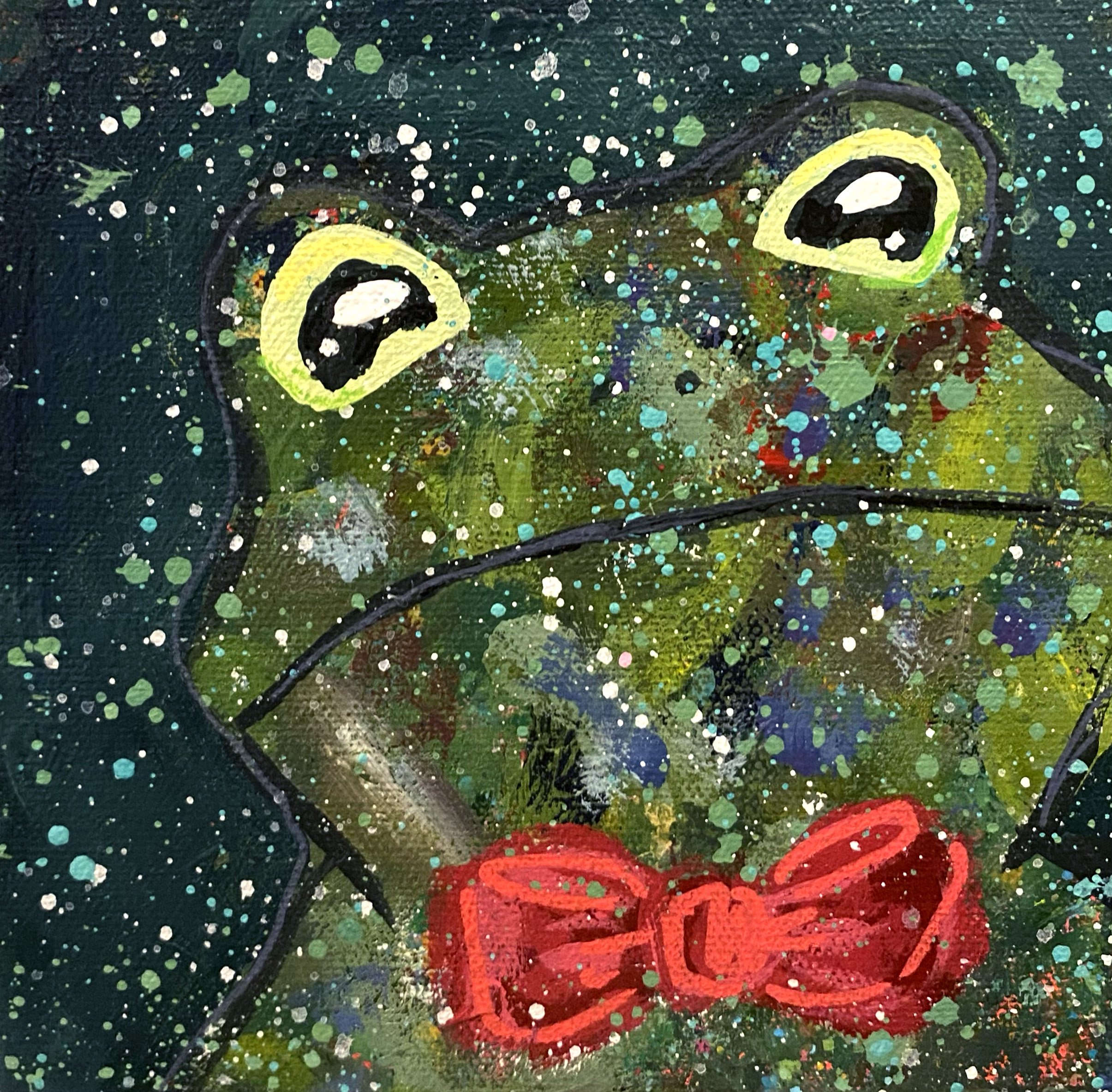 "Fritz", 6x6 original painting on canvas