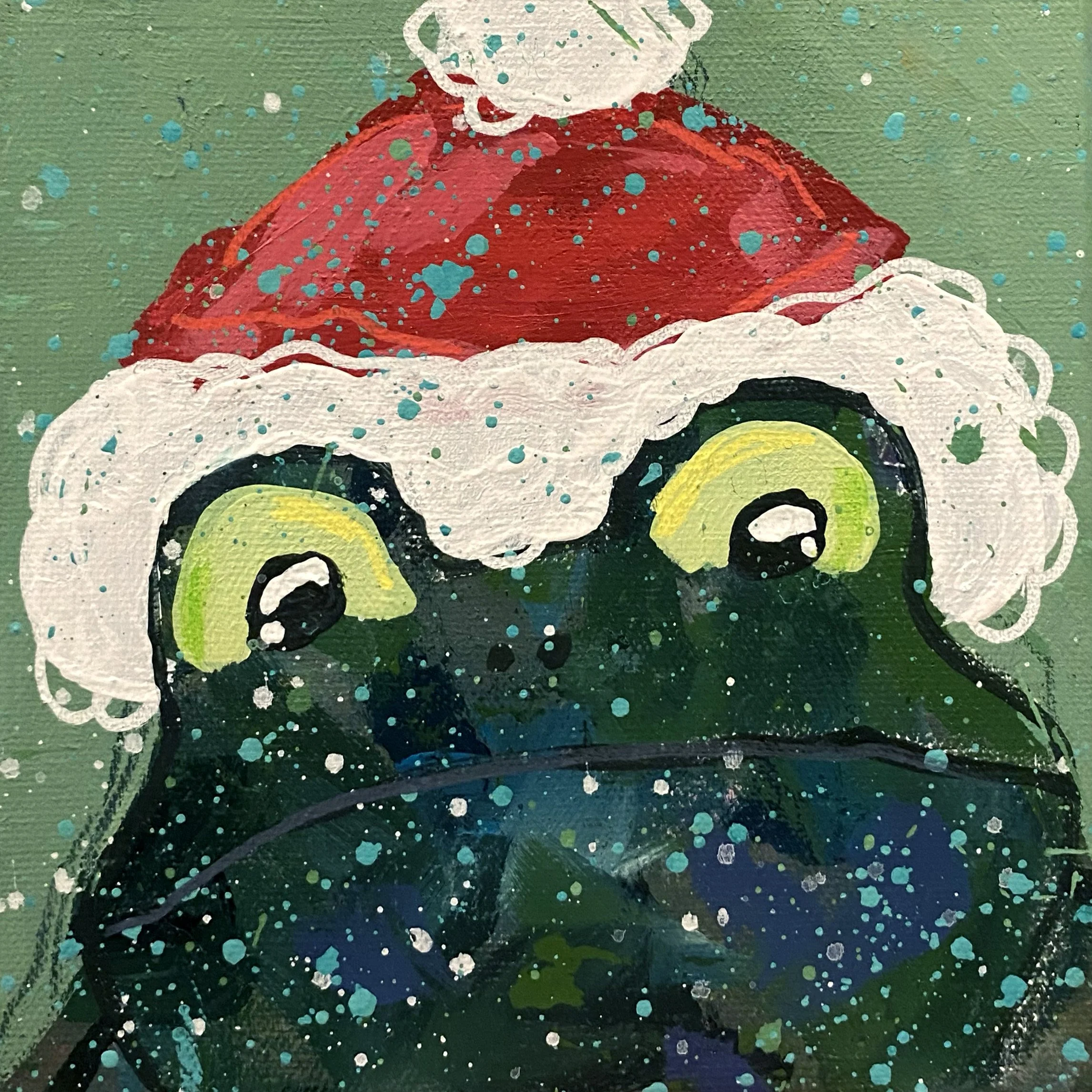 "Ralphie", 6x6 original painting on canvas