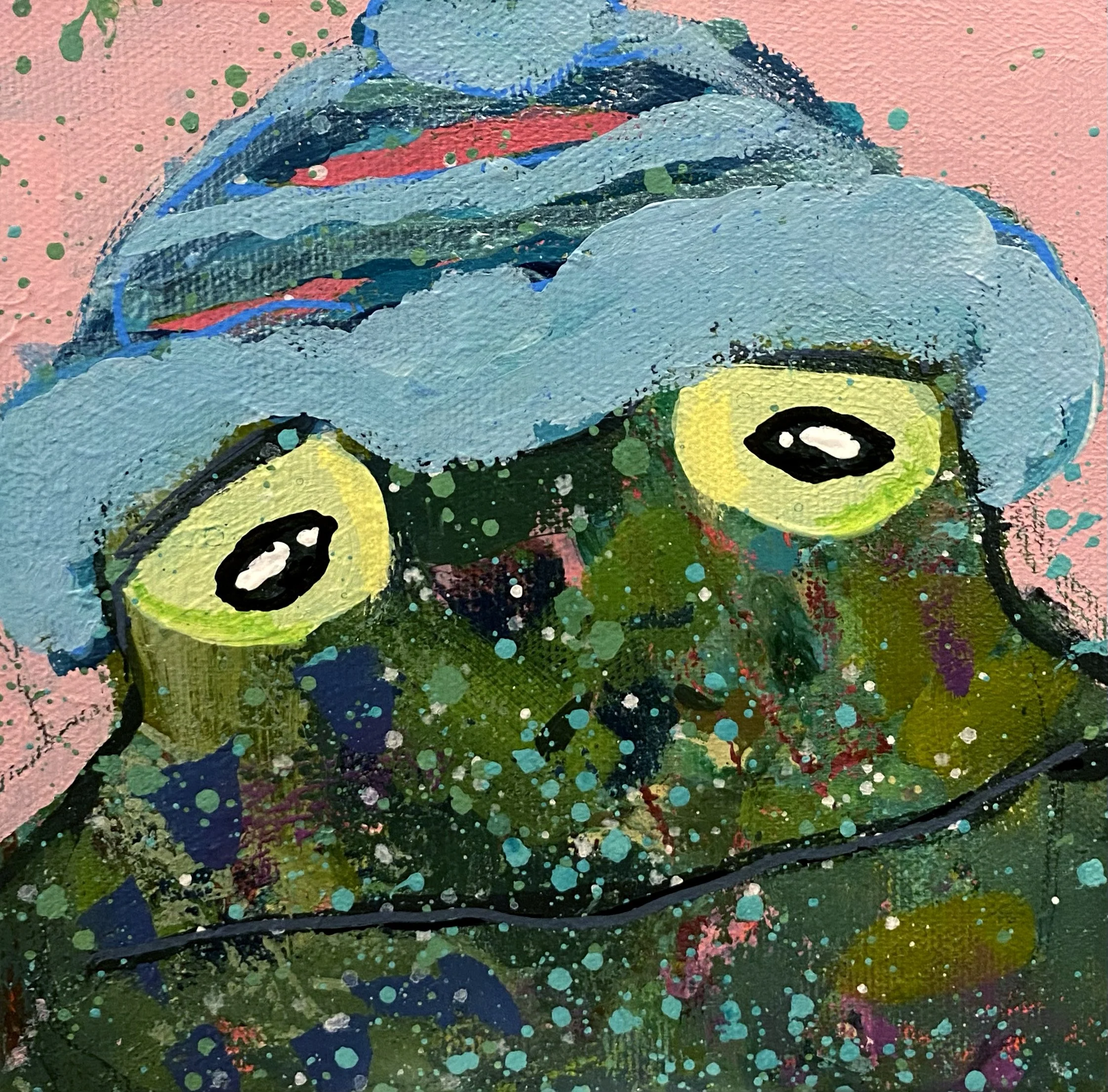 "Merryweather", 6x6 original painting on canvas