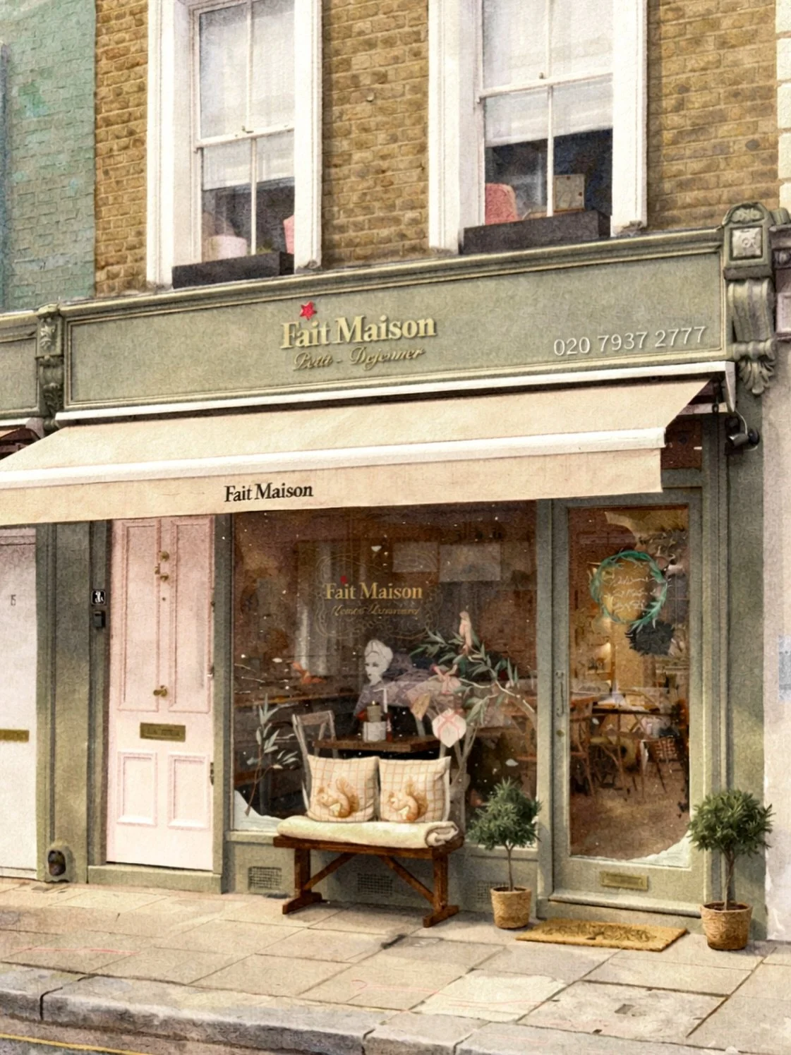 Our newest Fait Maison Petit D&eacute;jeuner, in the heart of London&rsquo;s Kensington. ✨🌿 Serving a brand new brunch menu - available all day! 

#faitmaison #petitdejeuner #omwaleed #brunch #londonbrunch