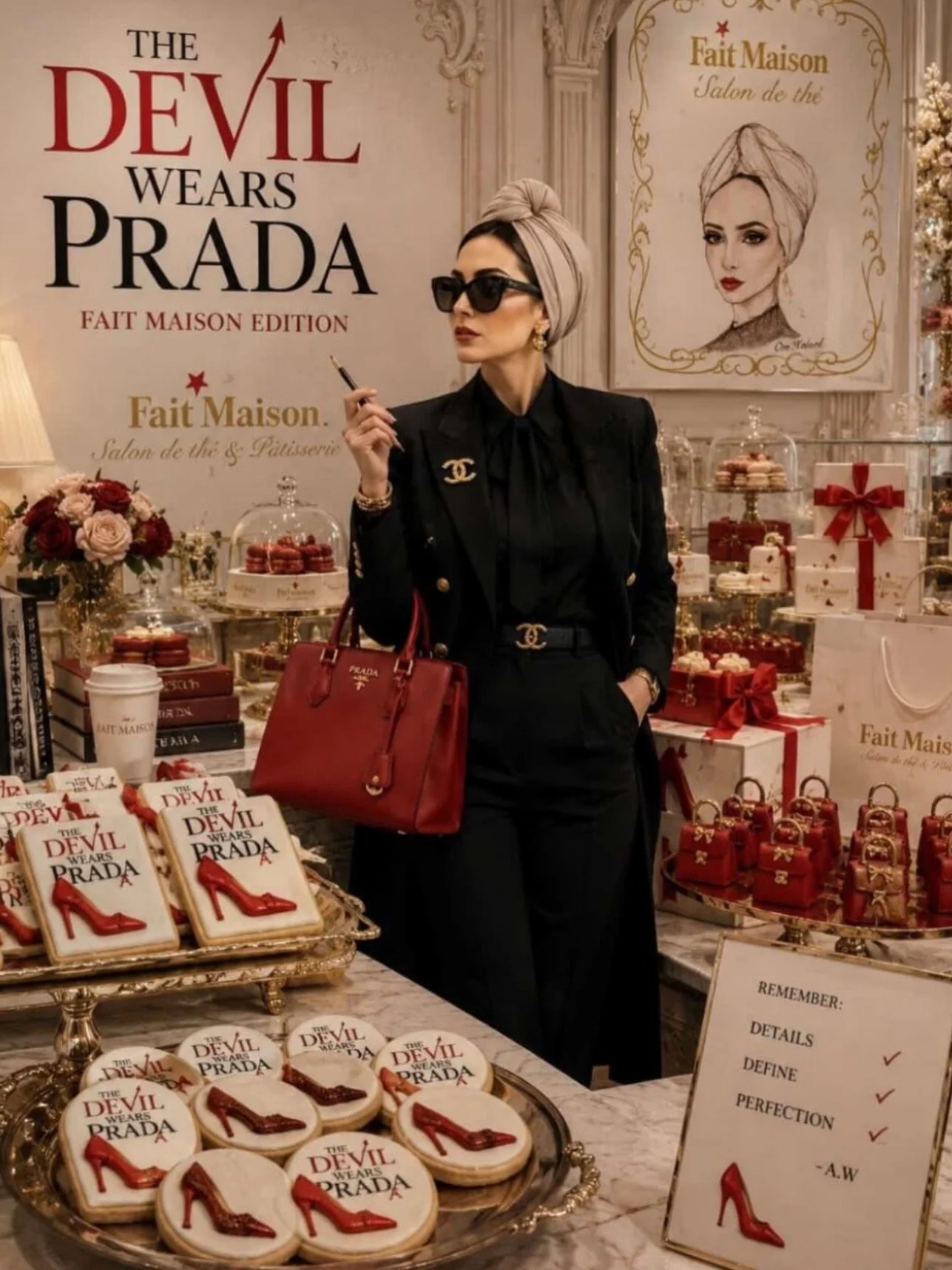 The most fashionable Afternoon Tea in London! 🧁 The Devil Wears Prada themed afternoon tea is stylish, elegant and beyond delicious! 💋💄 Dress to impress and join us at Fait Maison Salon de Th&eacute; for our limited edition Afternoon Tea. 👠🍰

#o