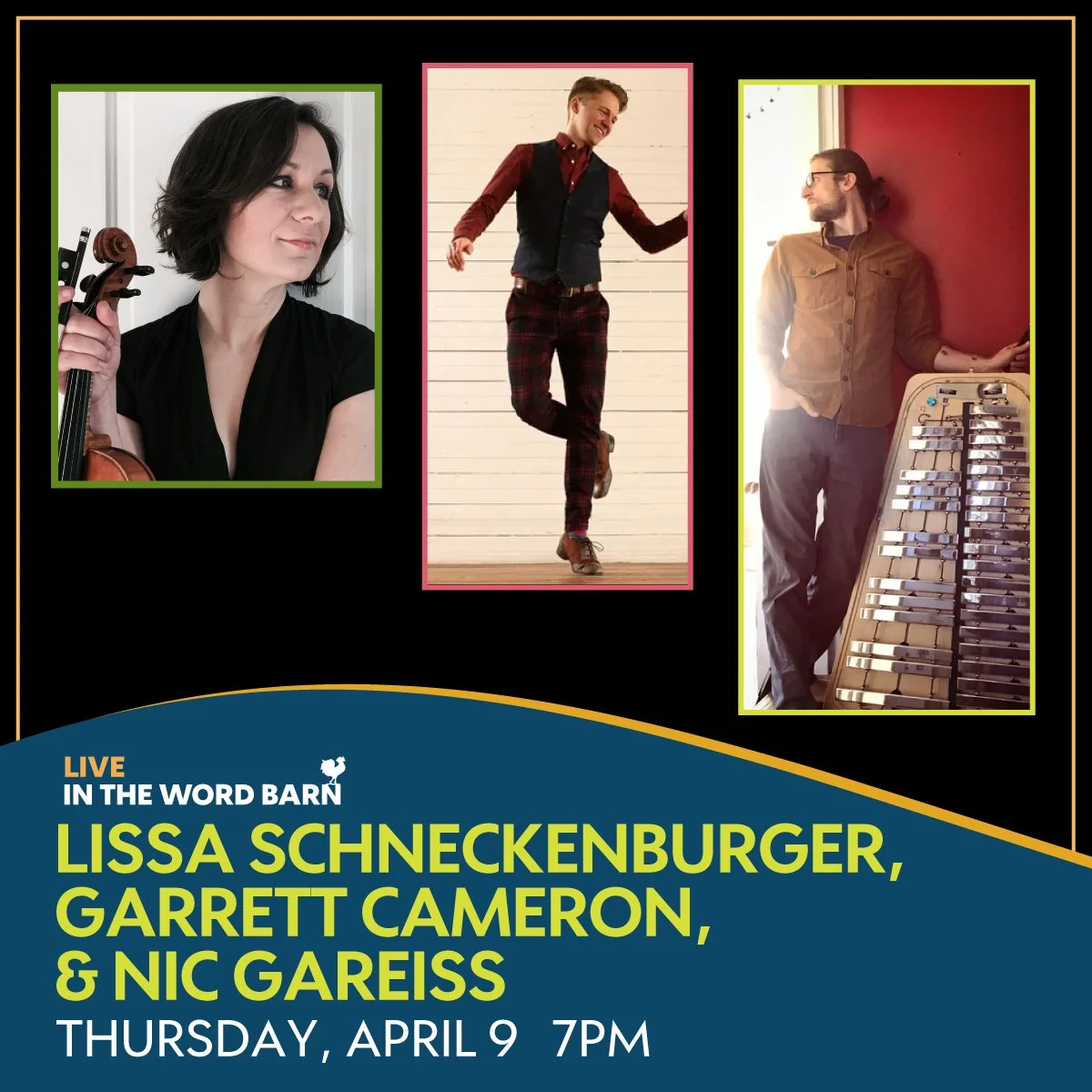 Lissa Schneckenburger, Nic Gareiss, and Garrett Cameron