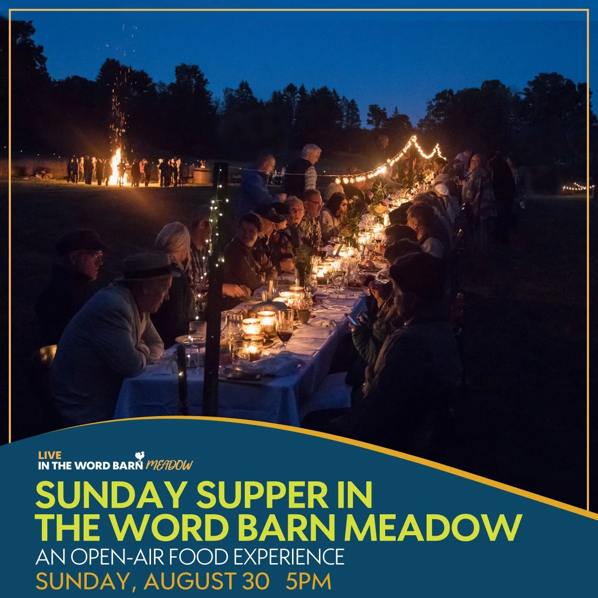 Sunday Supper in The Word Barn Meadow