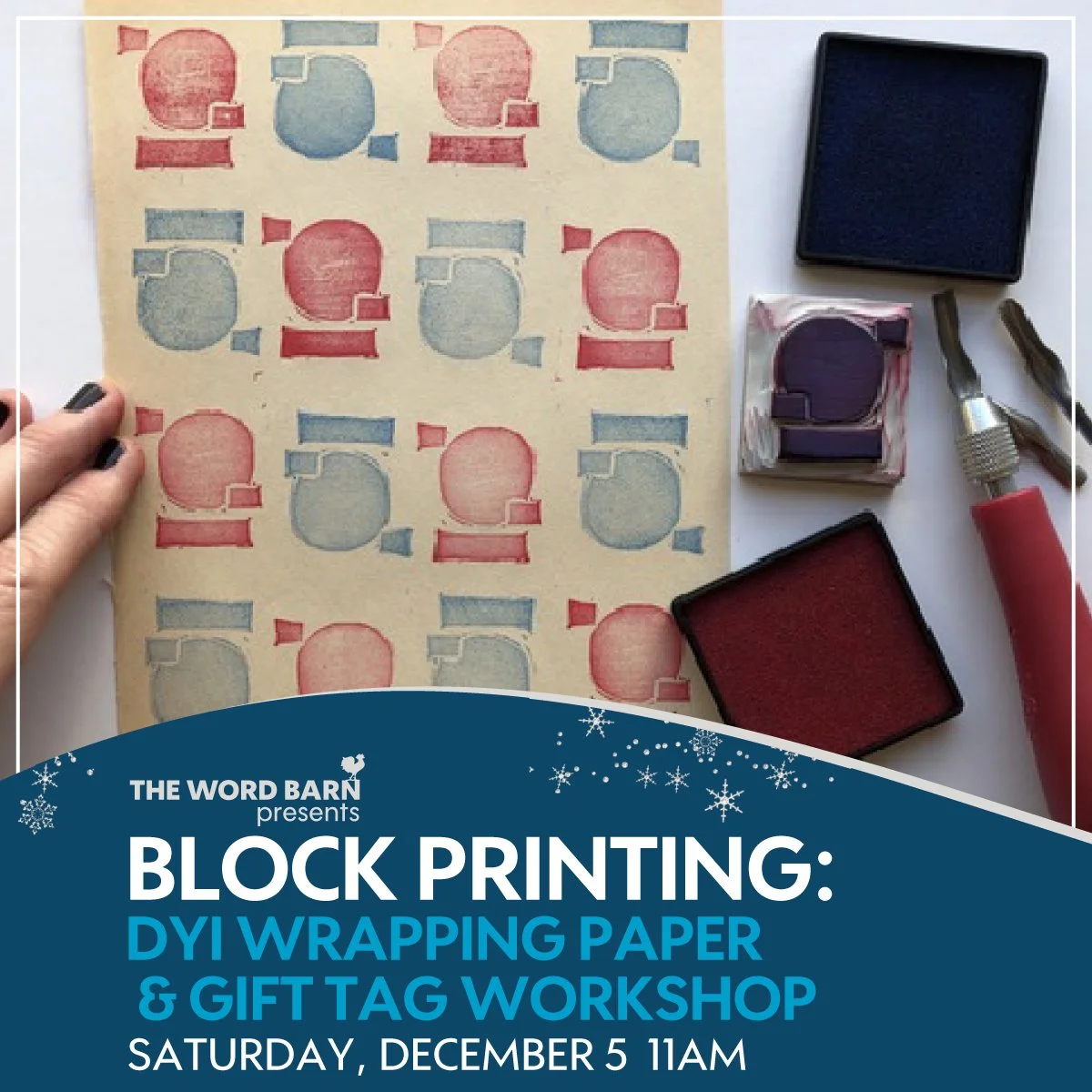 Block Printing: DYI Wrapping Paper &amp; Gift Tags