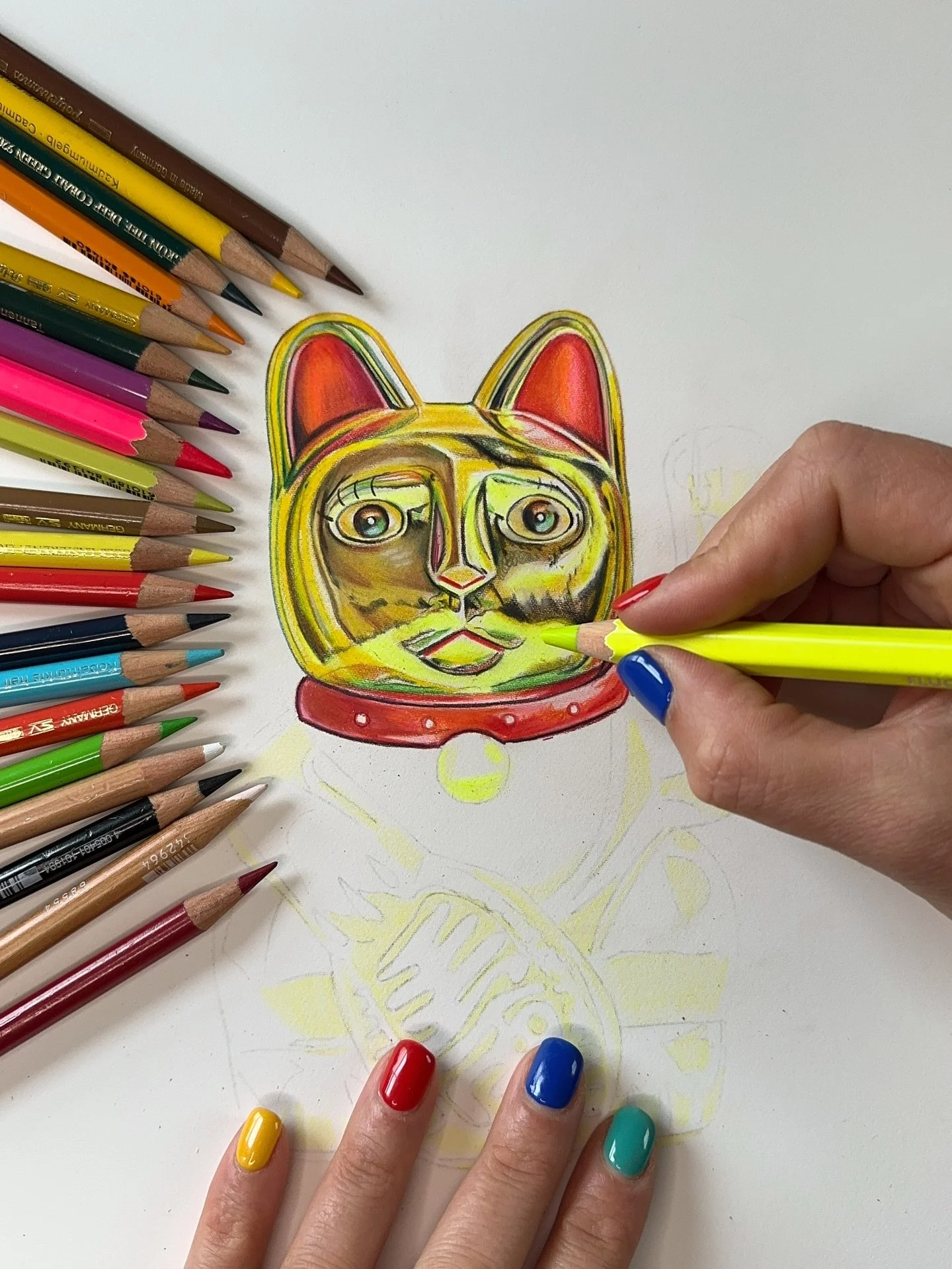 Working on my next tutorial! This is one bright and happy (slightly intense looking) cat 🤩

Find out where to get my tutorials over on my blog (link in bio) 

#pencilrealism #drawingtutorial #pencildrawing #artist #learntodraw