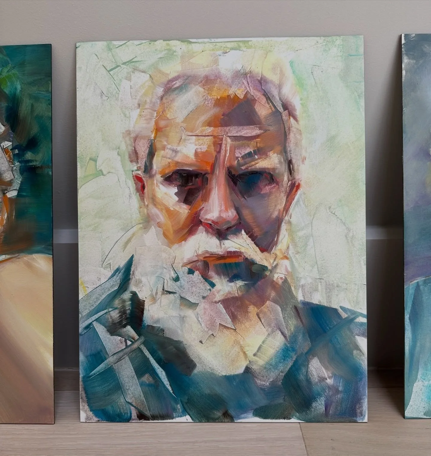 My 2nd attempt at oil painting - whilst on @torstenwolber &lsquo;s course. 

I can&rsquo;t paint for a few weeks but when I start again I fear I might not ever stop 

#oilpainting #paintingportraits #artbygem #portraitpainting #freestyle