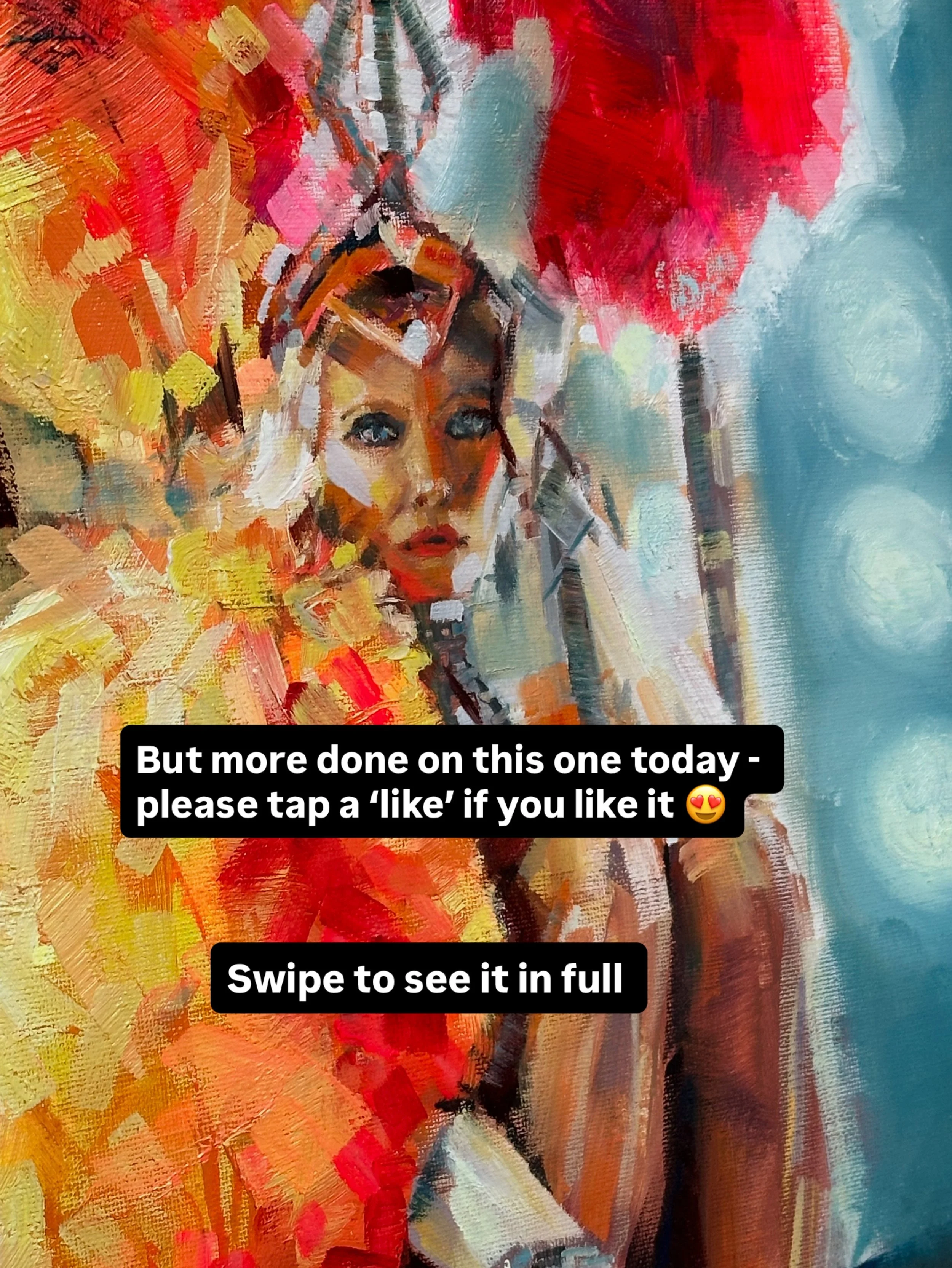 Back to the painting today - loving experimenting and playing. I wonder if @pamelaanderson would like my painting of her? Maybe you could all tag her in the comments? 😅😍😍

Painted with @schmincke_official and @winsorandnewton oils on a gesso board