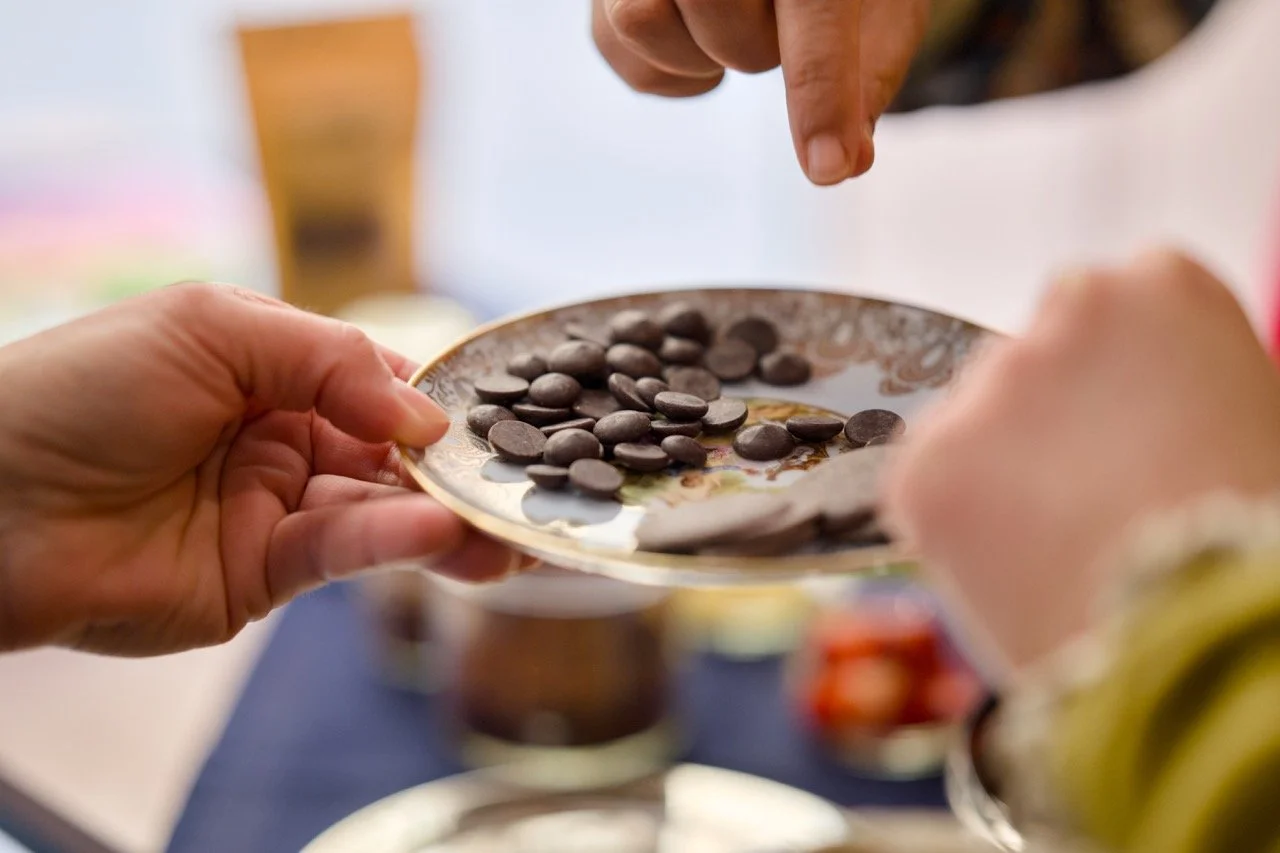 Tasting chocolate on the Tarts & Truffles tour