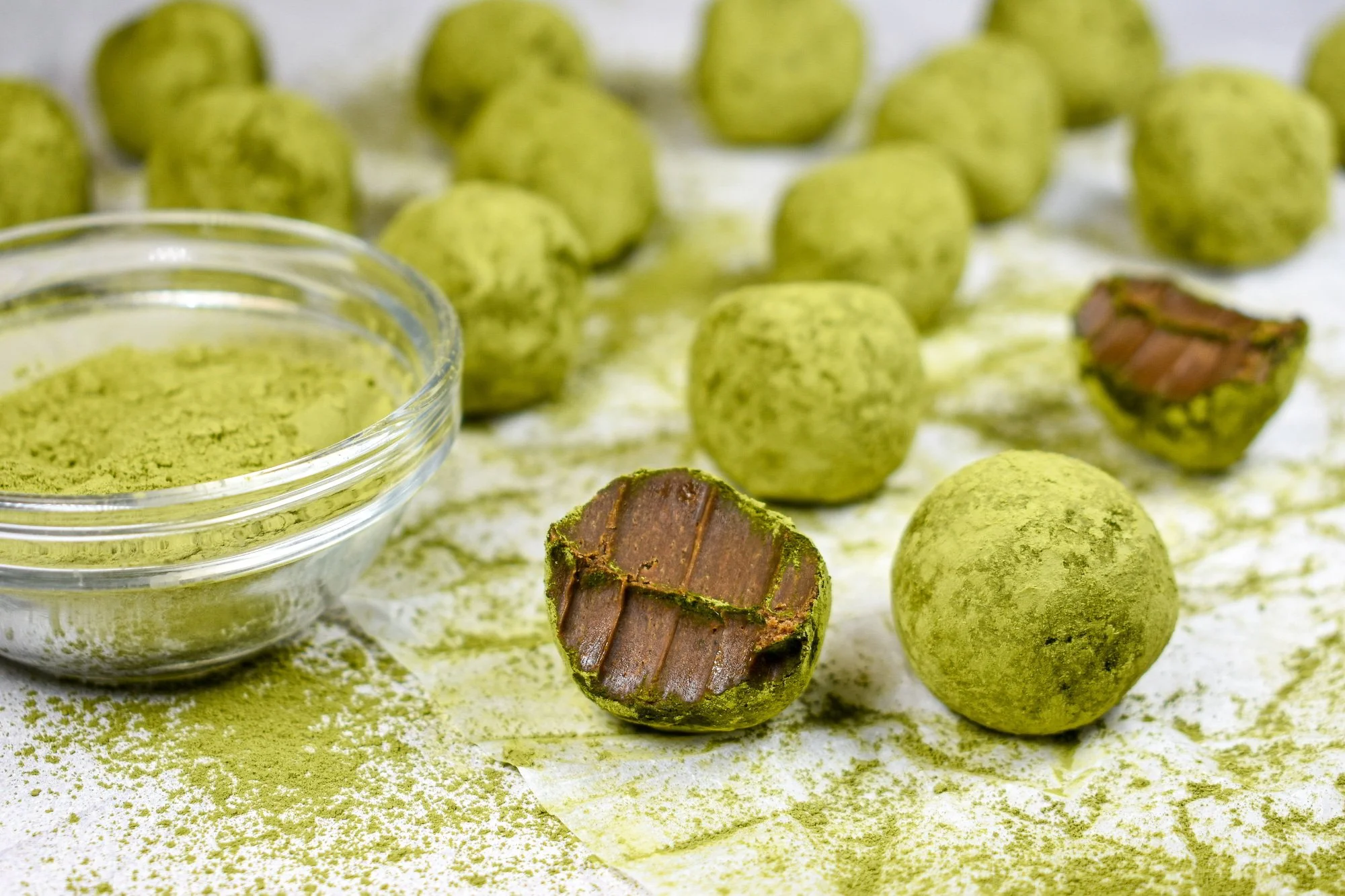 How to Make Matcha Chocolate Truffles | The Chocolate Professor